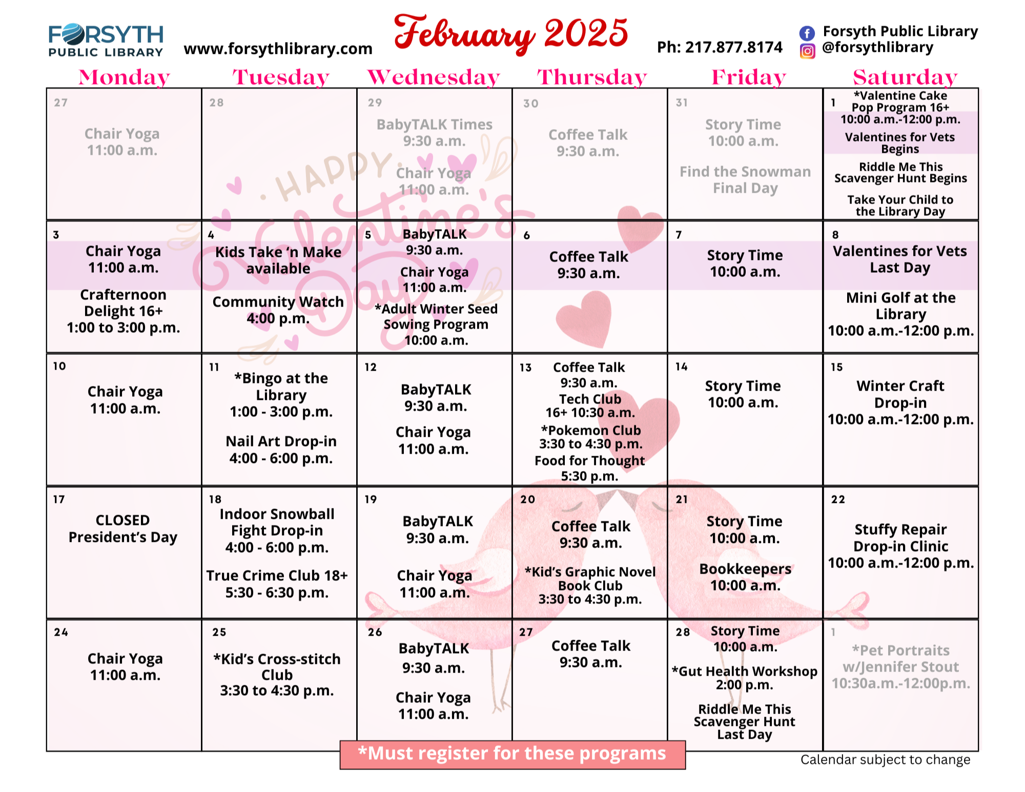 February Calendar