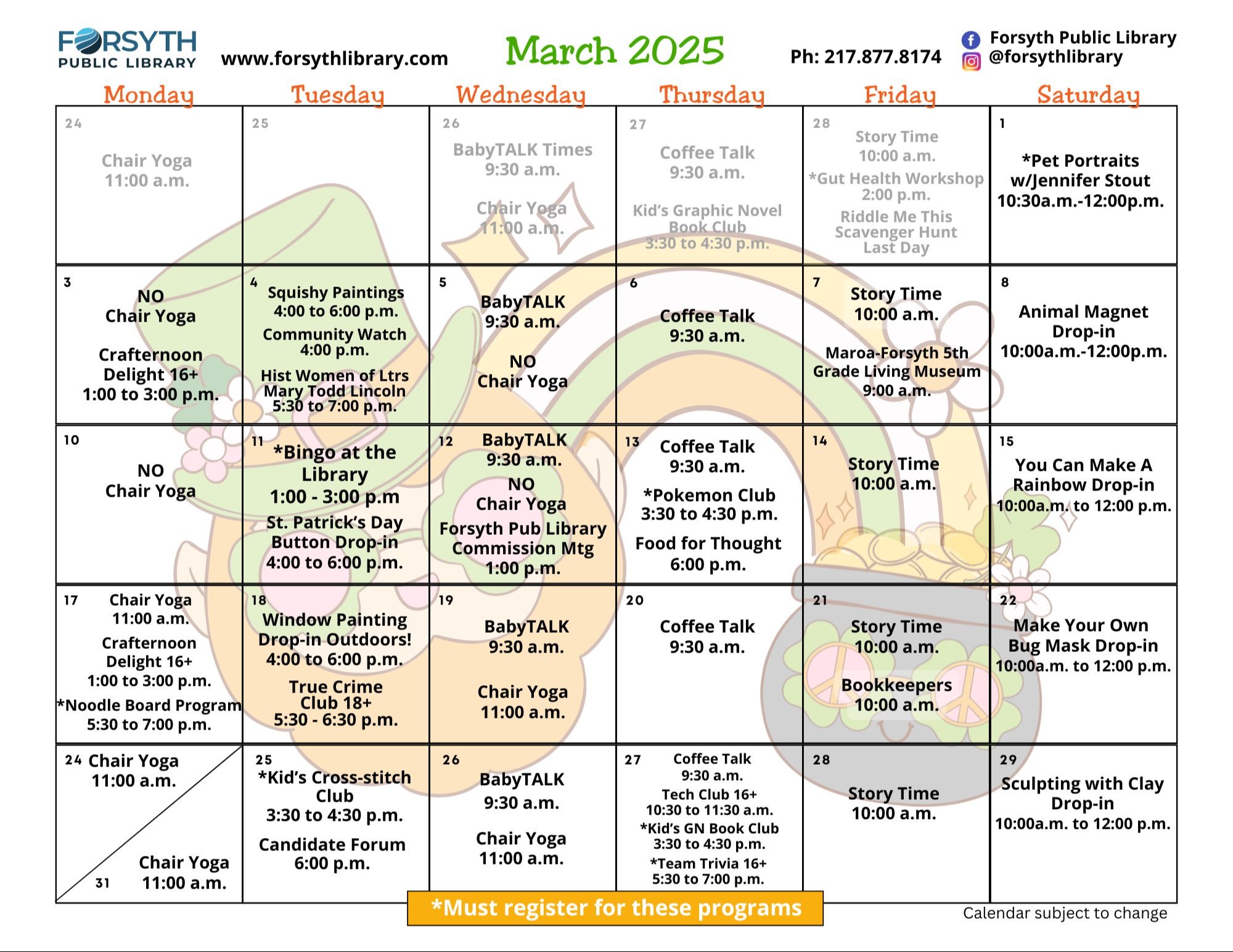 March Calendar