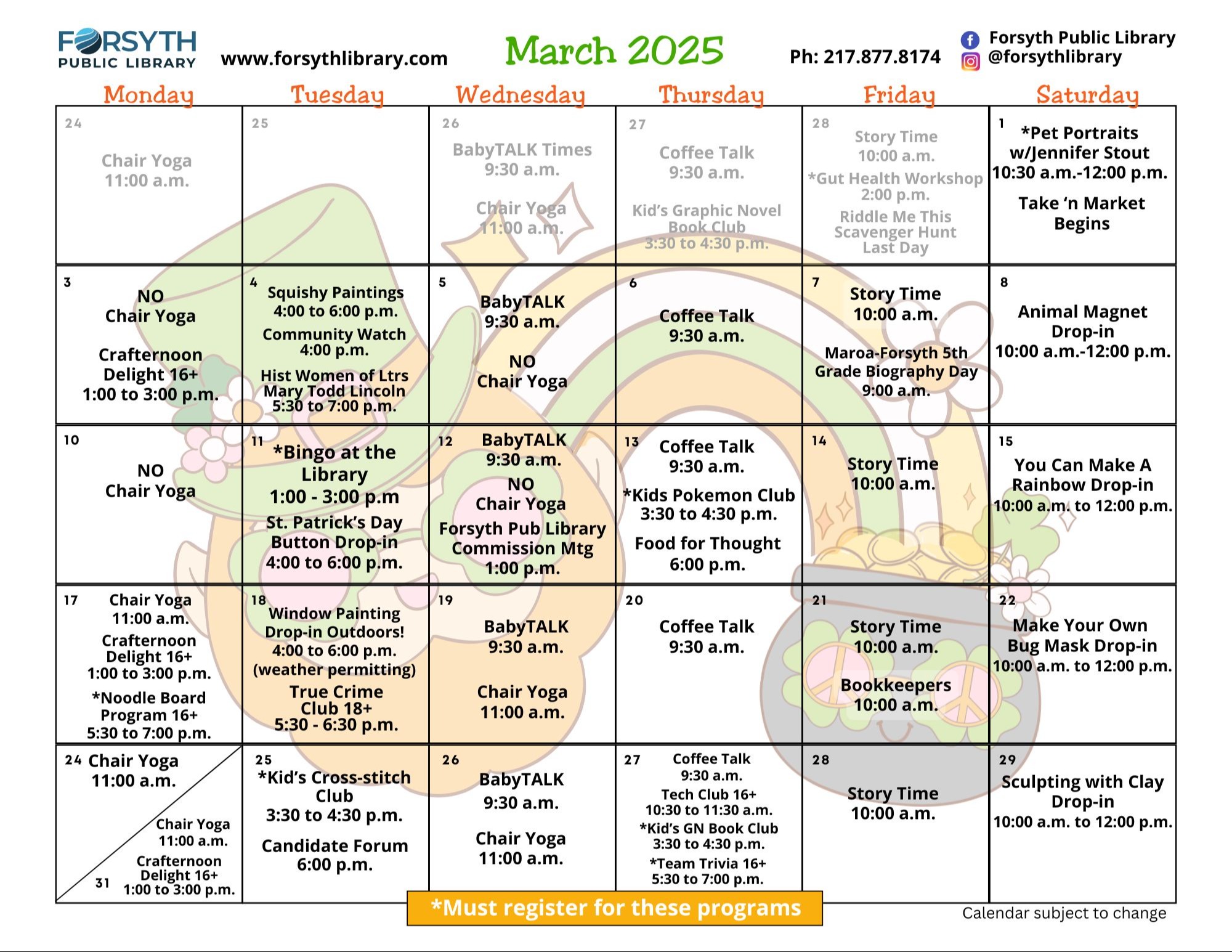 March Calendar