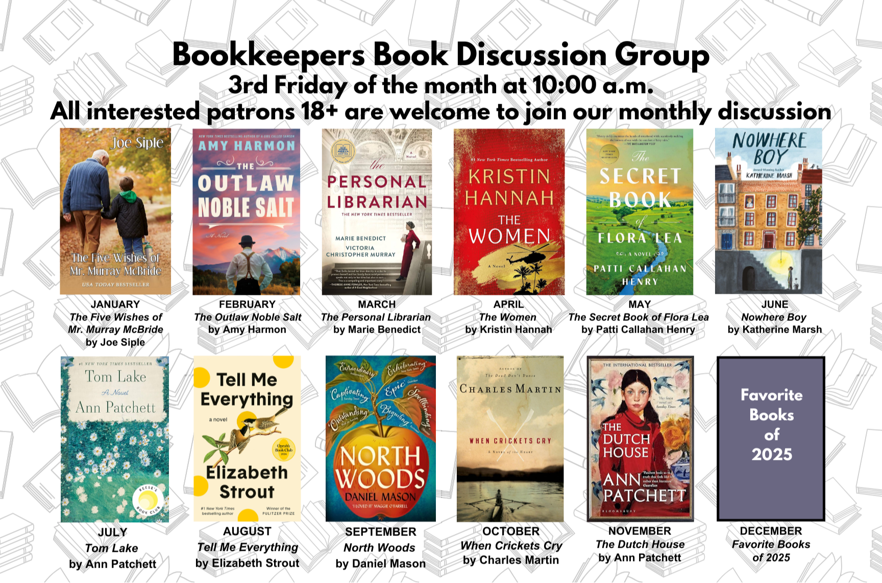 Bookkeepers Latest Reads graphic