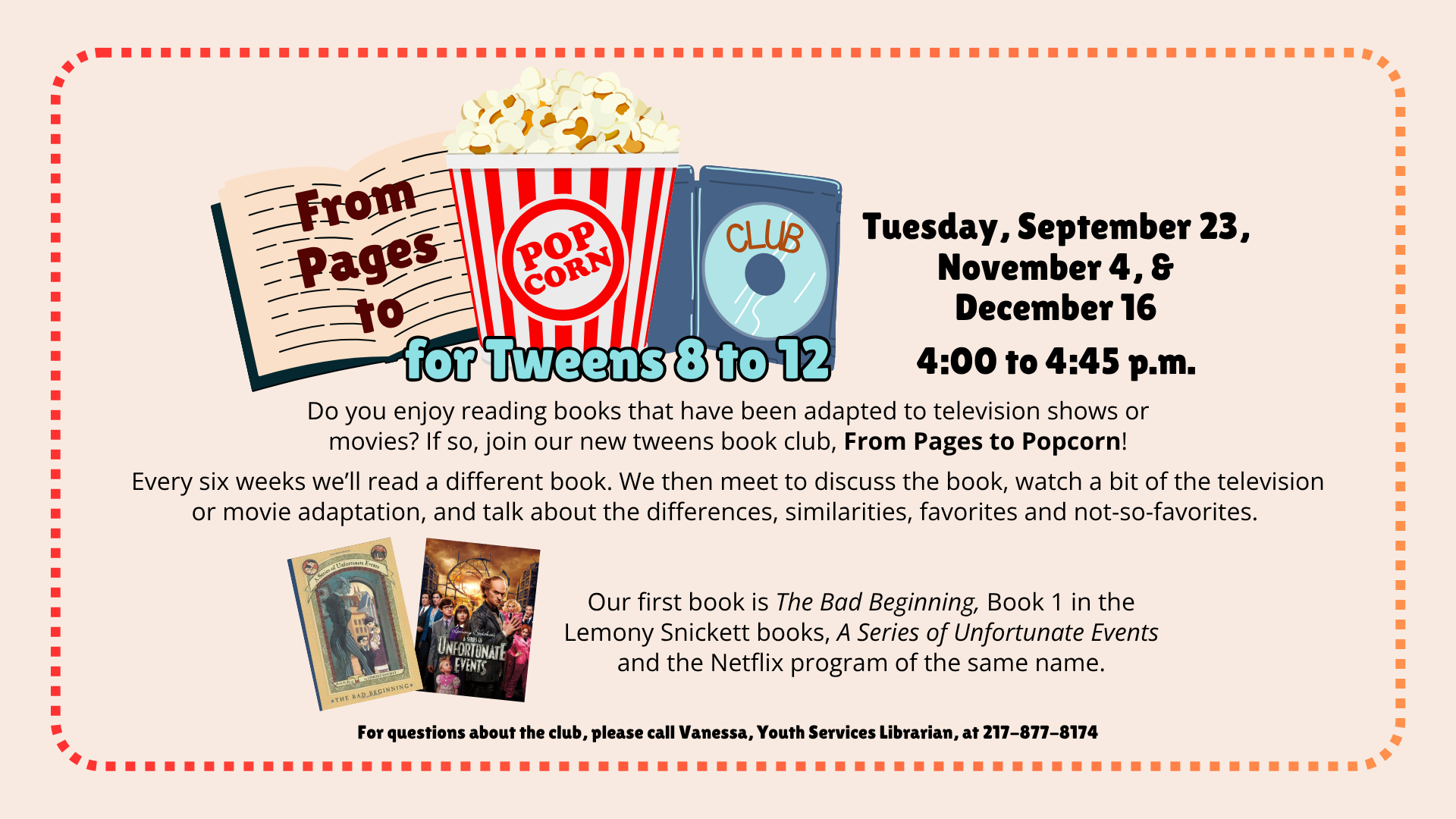 Pages to Popcorn Graphic