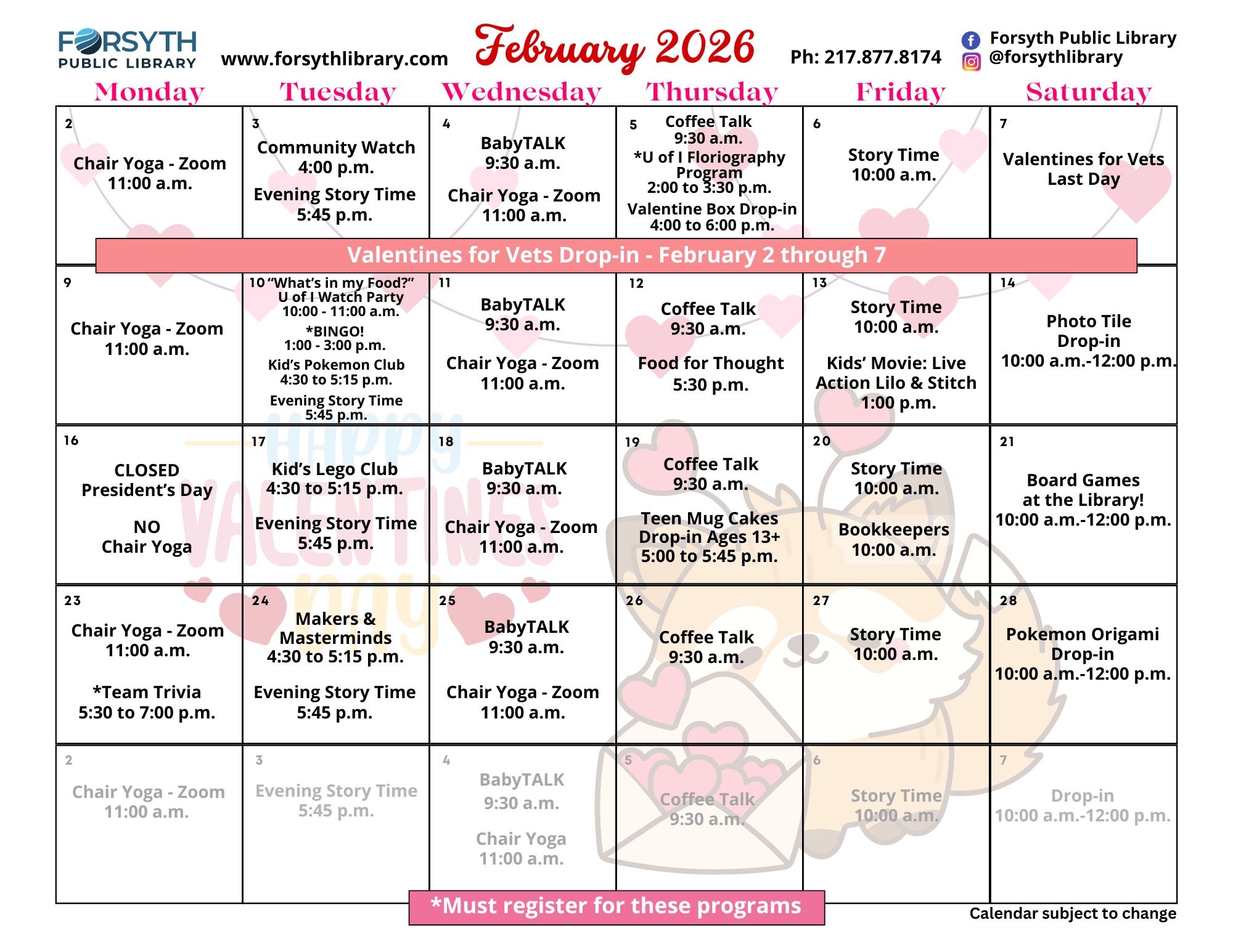 February Calendar