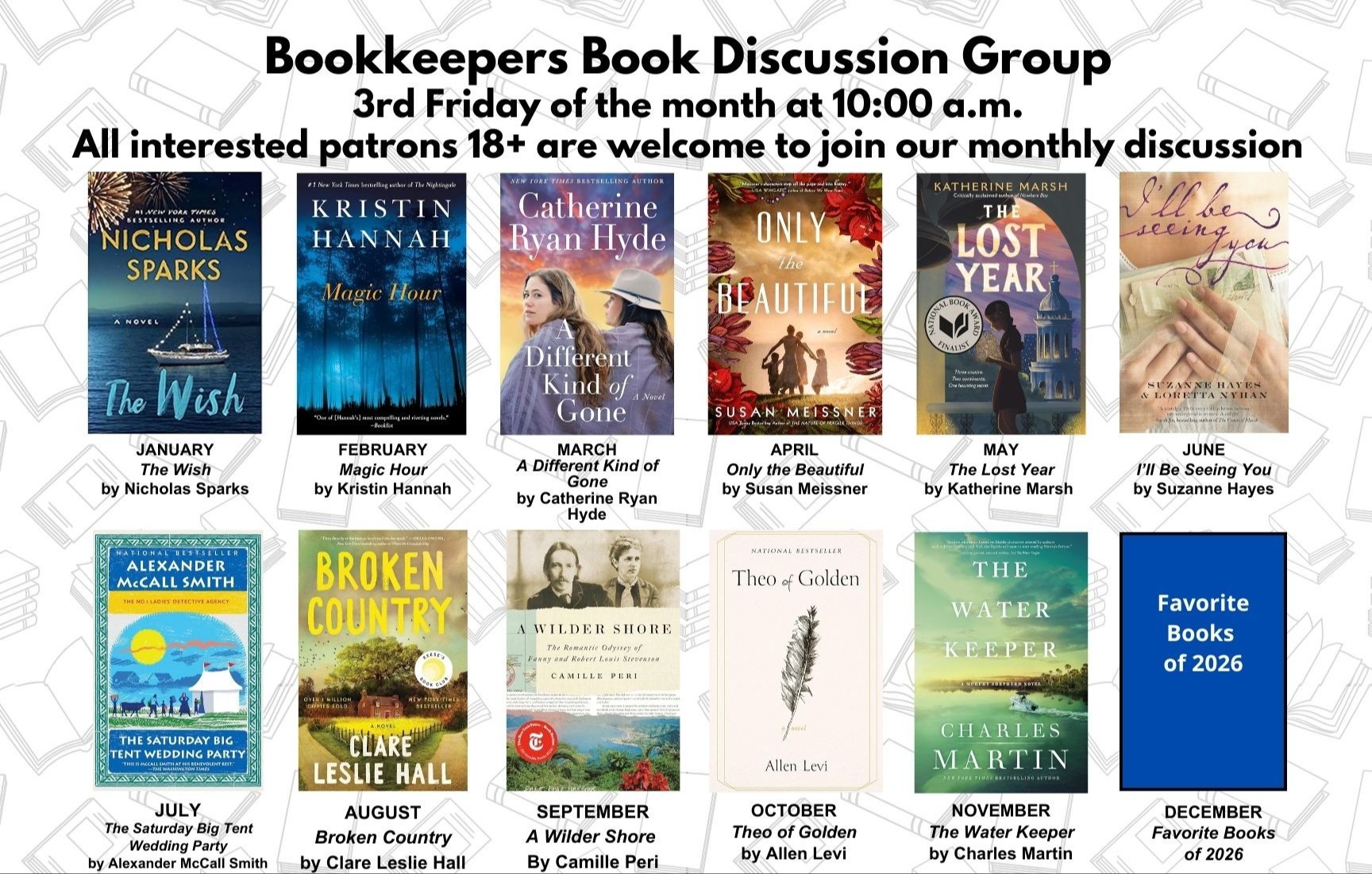 Bookkeepers Latest Reads graphic