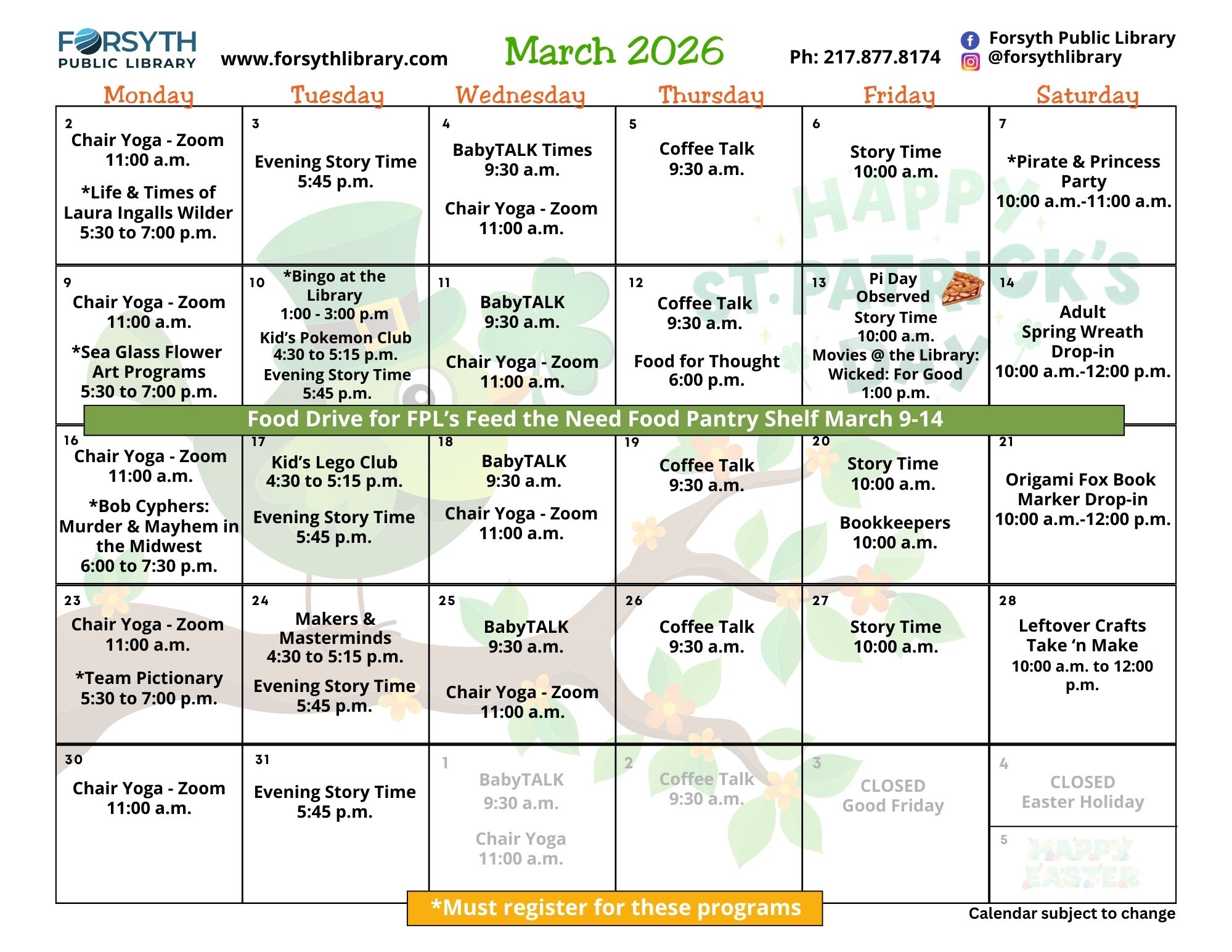 March Calendar