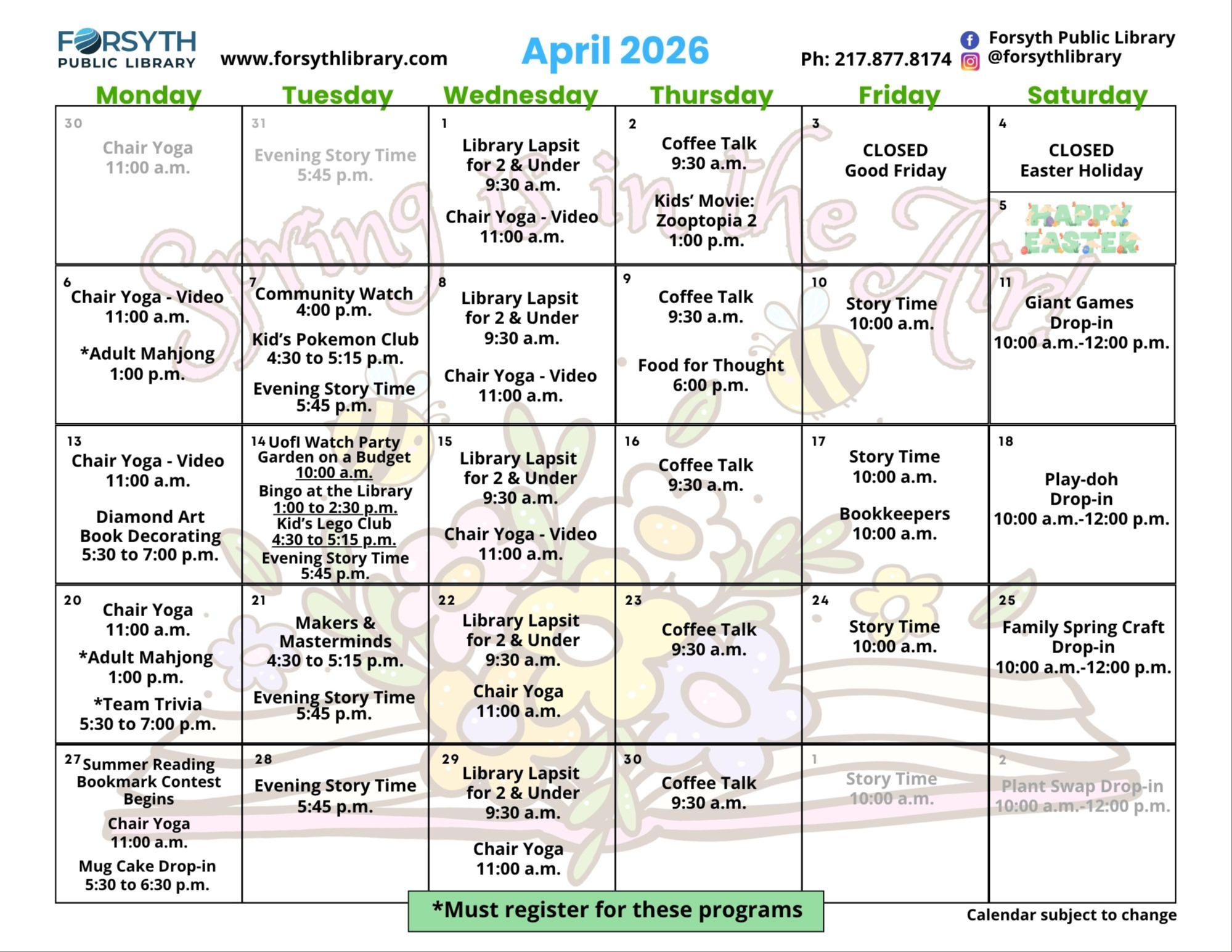 April Calendar