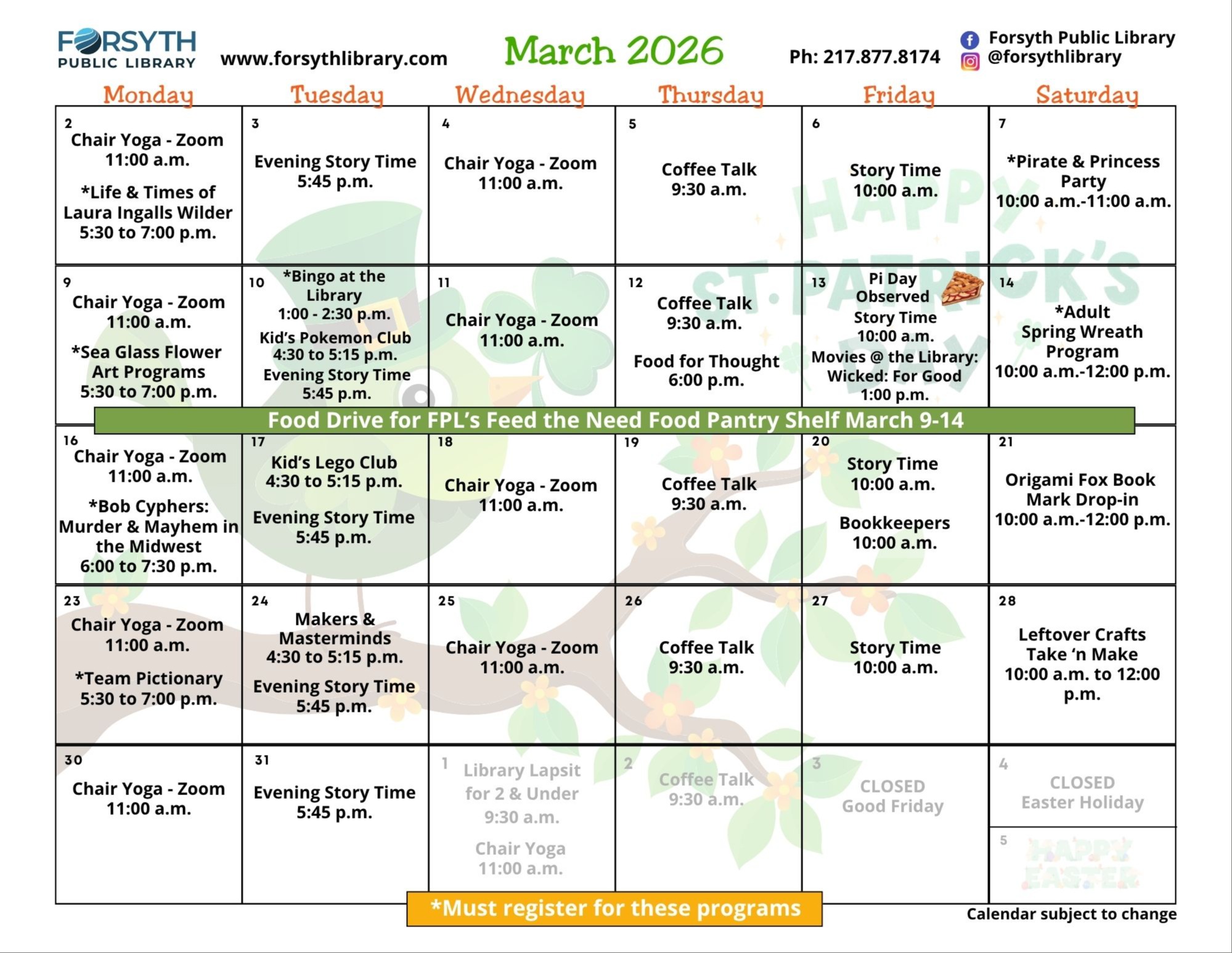 March Calendar