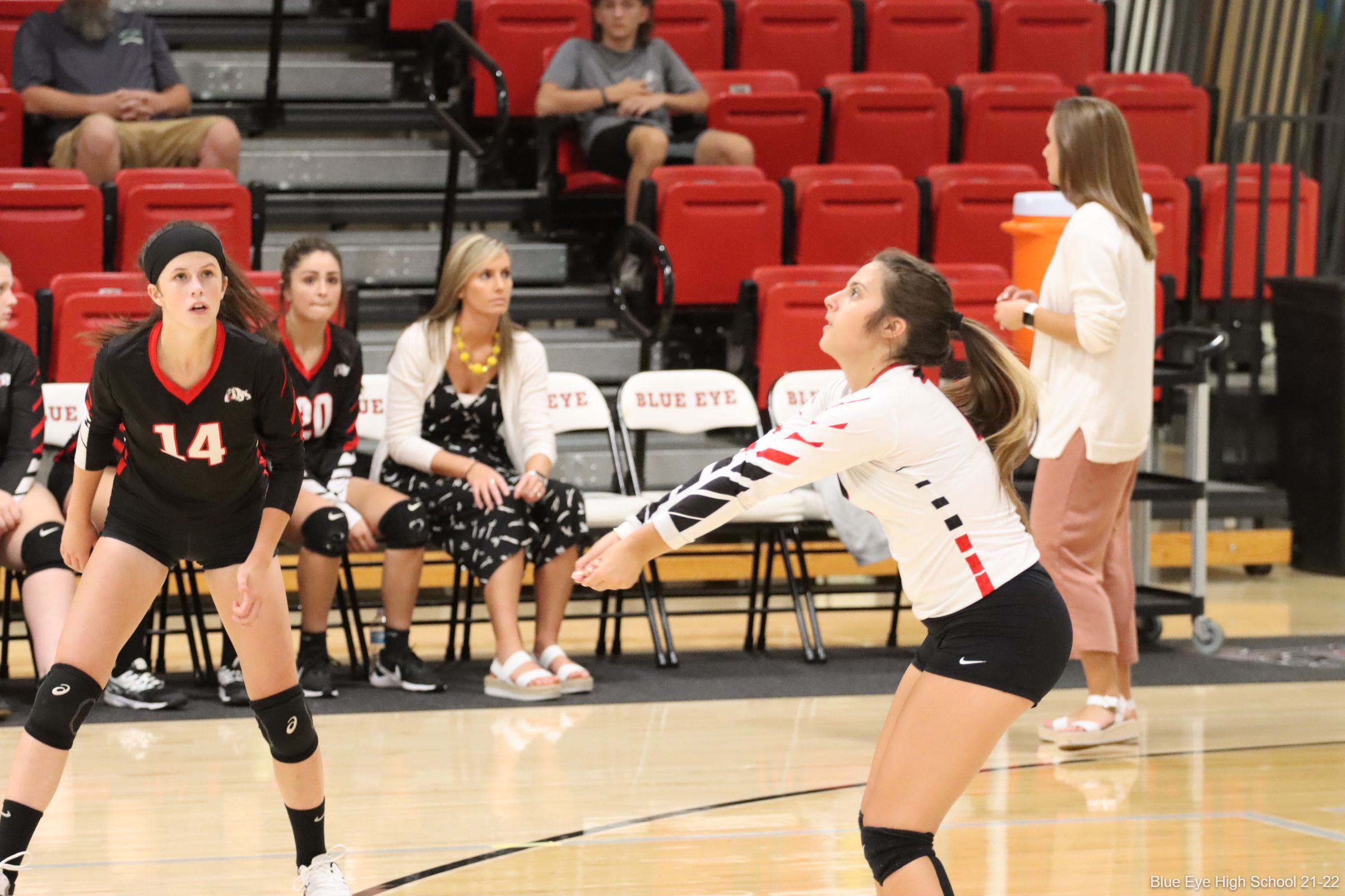 girls playing volleyball