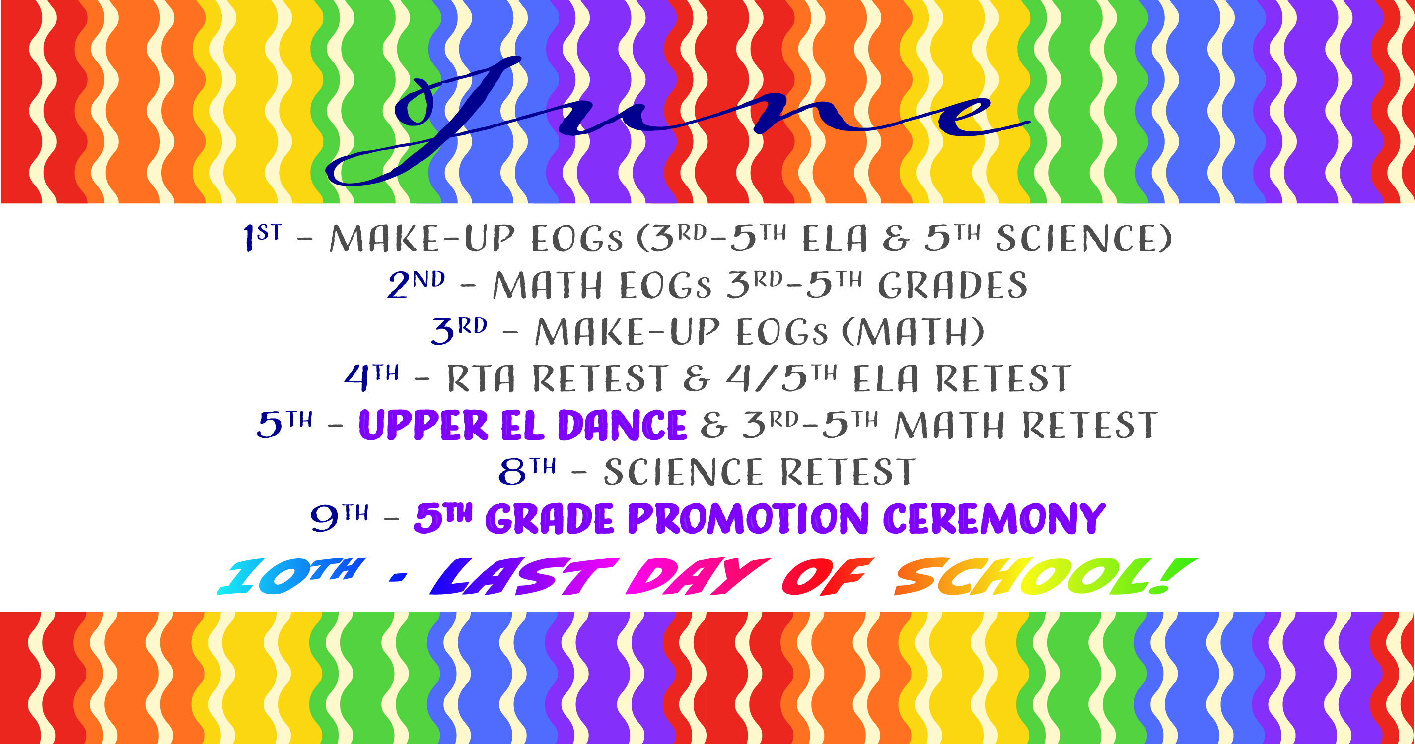 June Calendar of Events