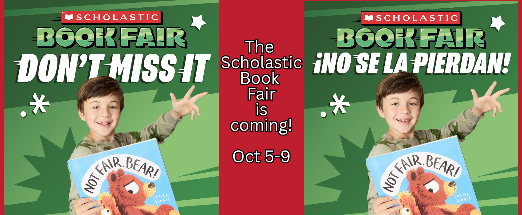 The Scholastic Book Fair is Coming October 5-9!