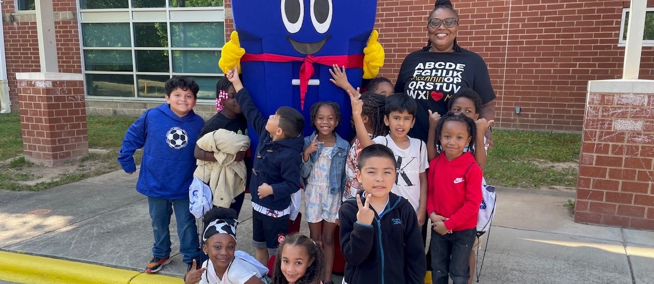 1st grade with Mr. Recycle