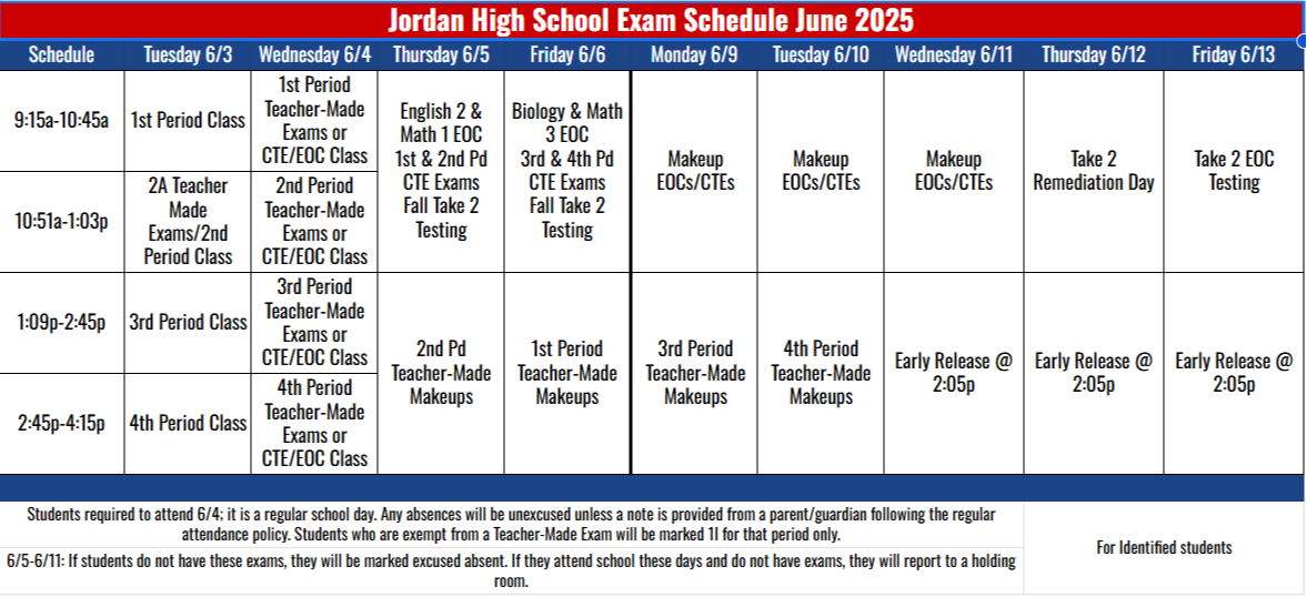 Exam Schedule