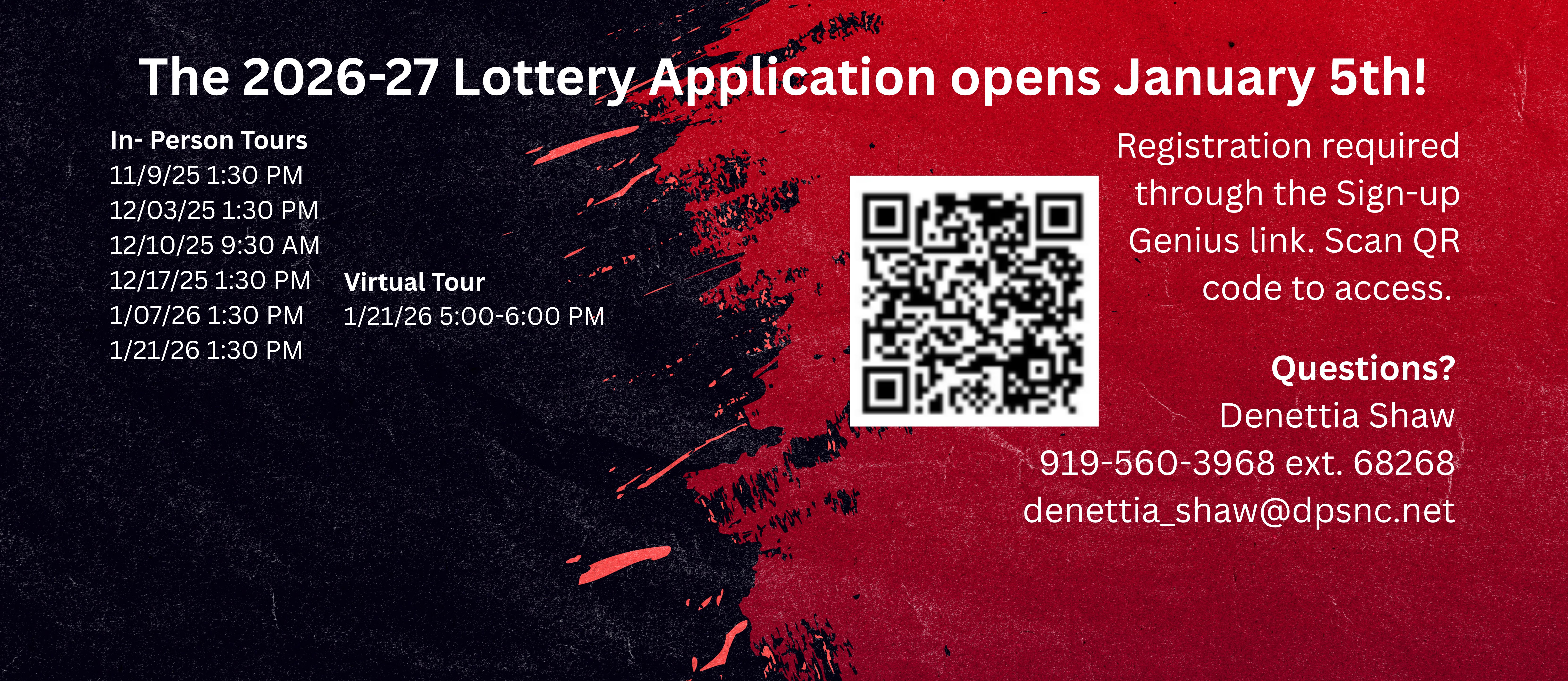 School Tour Info Banner