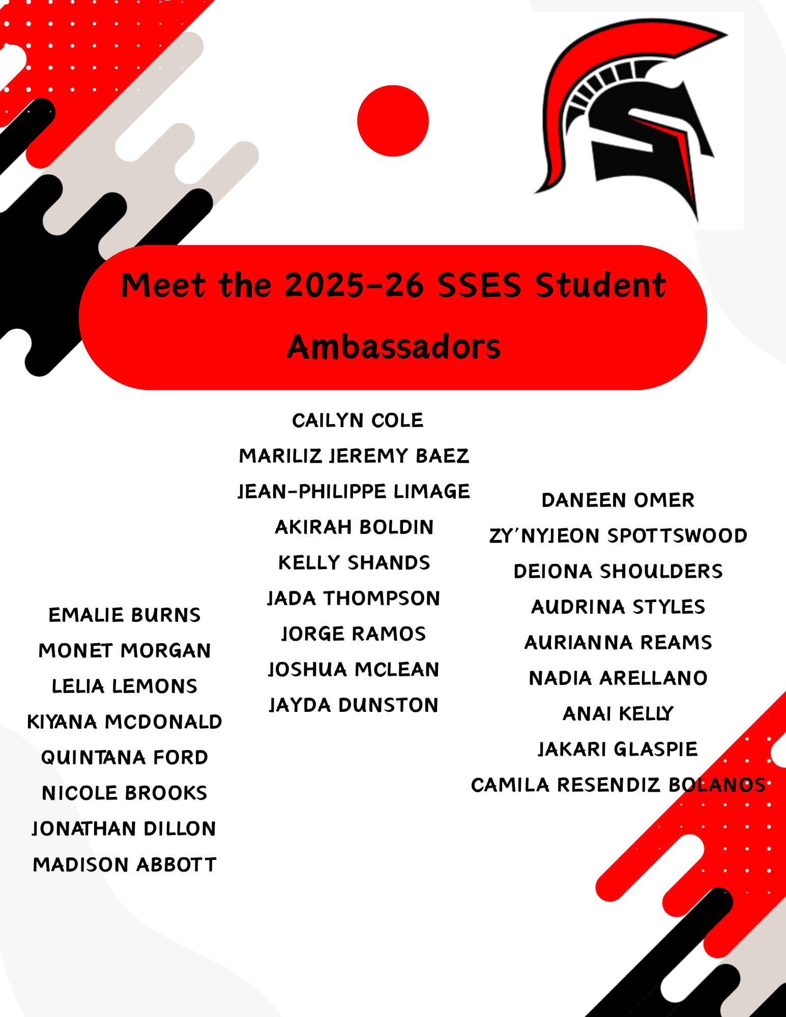 SSES Student Ambassadors