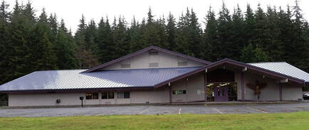 front of the Queets-Clearwater School