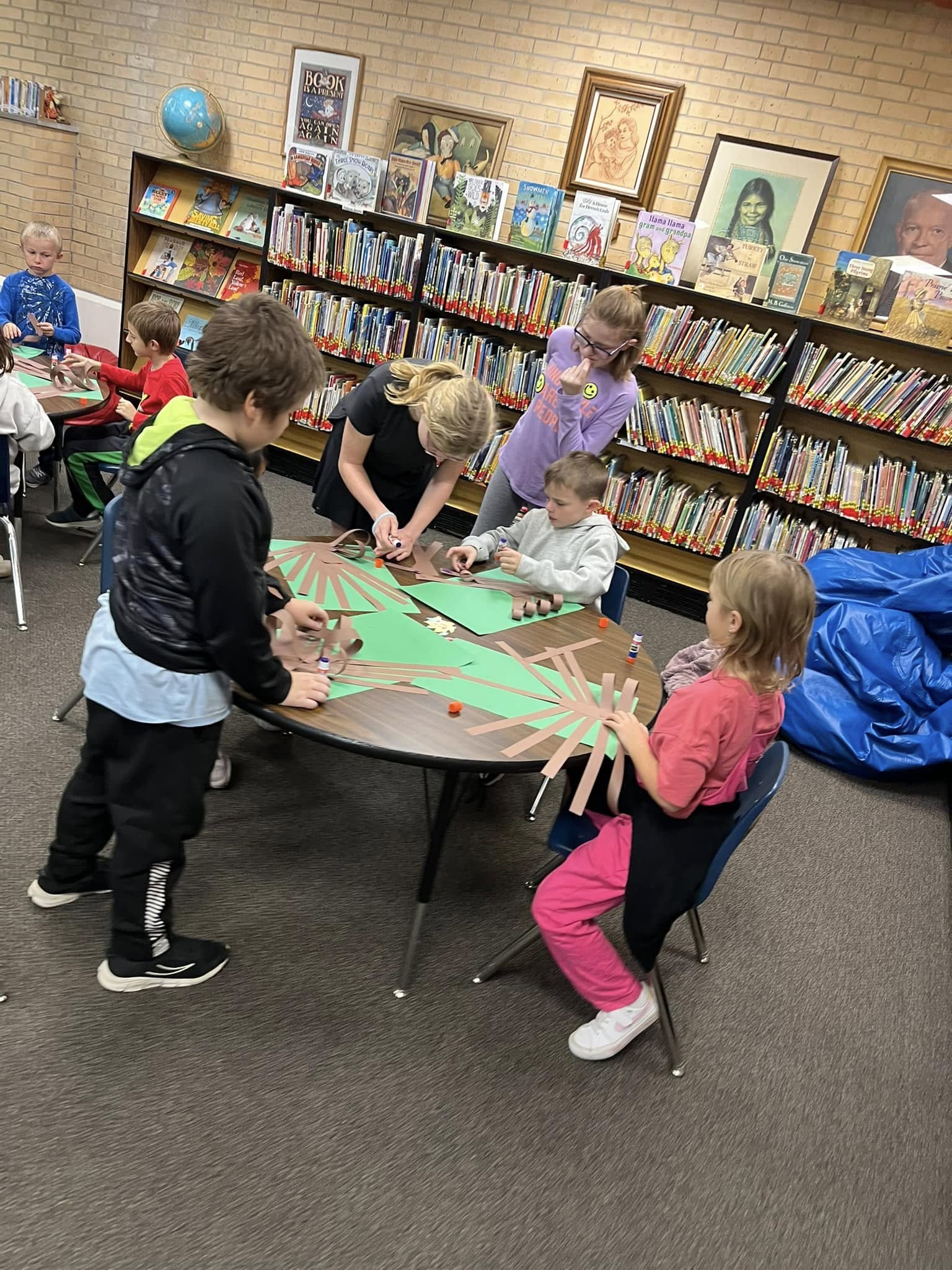 ABC Kids working on art project