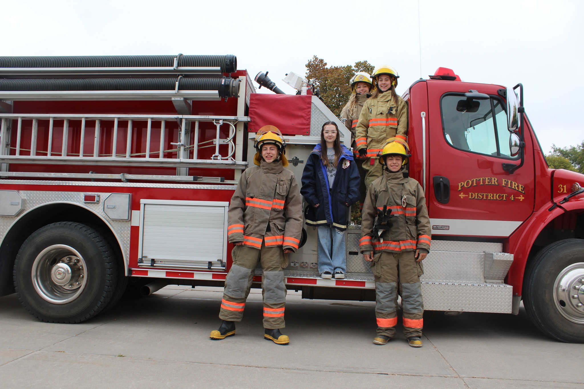 Students dress as fireman