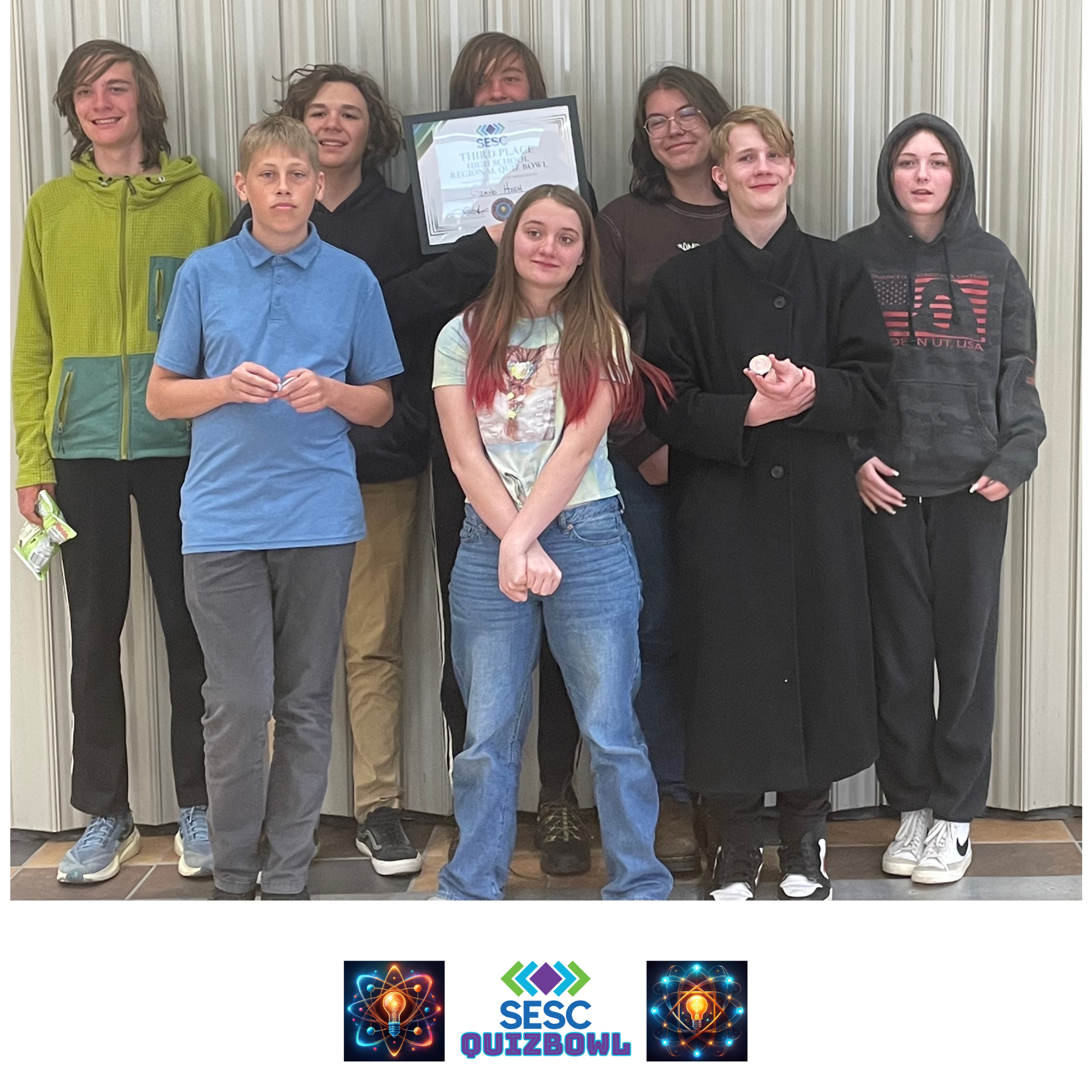 SESC Regional Quiz Bowl High School 3rd Place Team - Grand County High - Grand