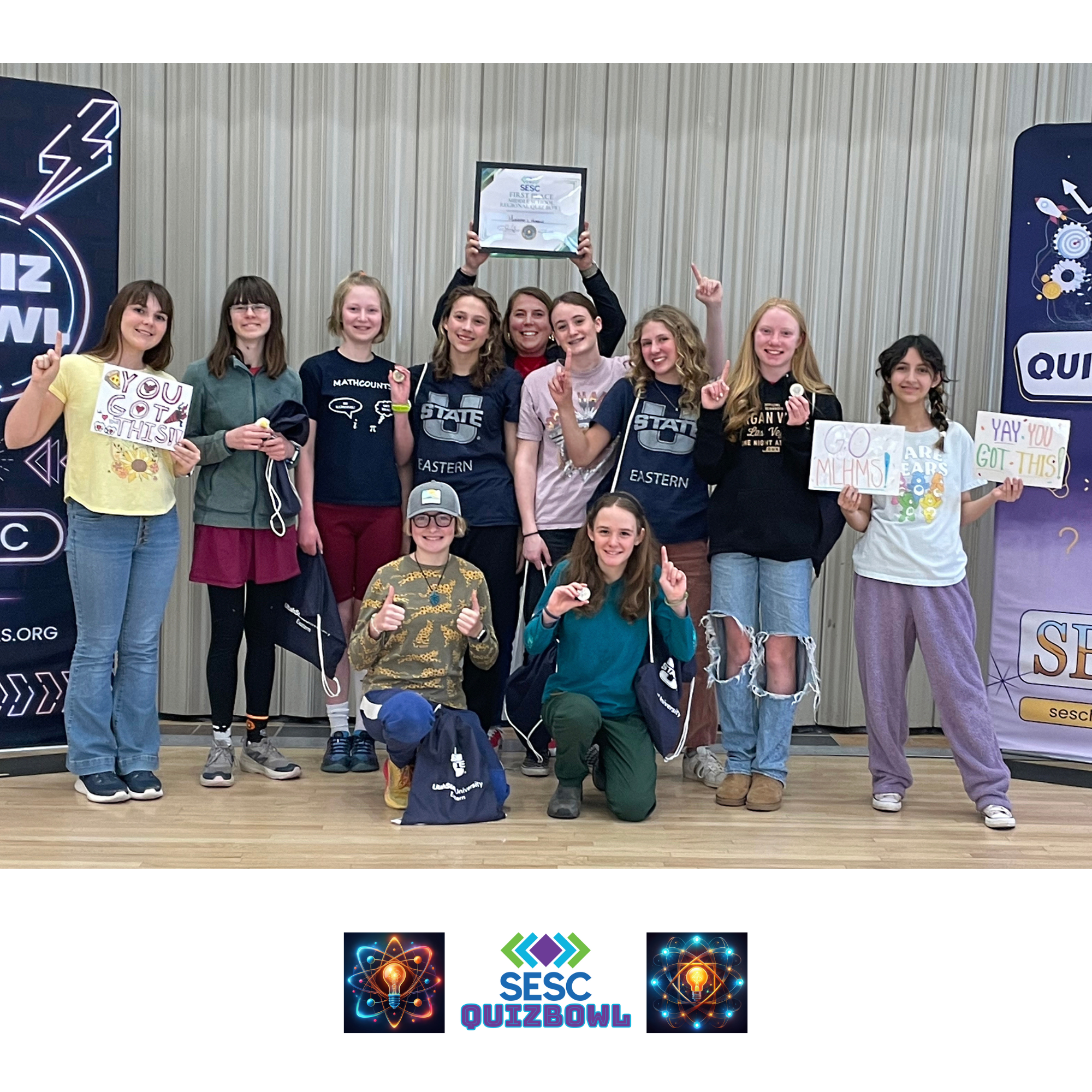 SESC 2025 Regional Quiz Bowl Middle School 1st Place Team - Margaret L. Hopkins - Grand