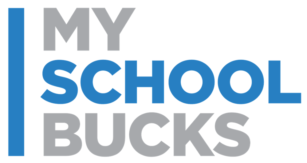 School Bucks logo featuring a stylized dollar sign with school-related elements, representing a student rewards program.