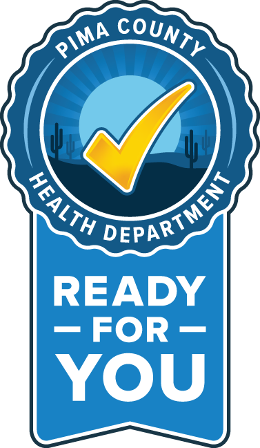 Pima County Health Department logo featuring a stylized design with the department's name and health-related imagery.
