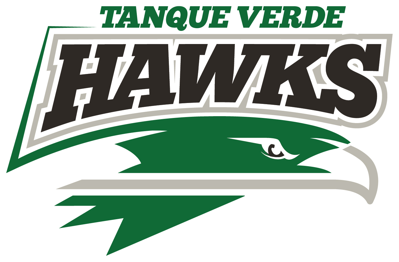 Logo of Tangique Verde Hawks featuring a stylized hawk in green and gold colors, representing the team's identity and spirit.