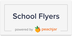 School flyers displayed on a digital platform, Peachjar, showcasing various educational events and announcements.