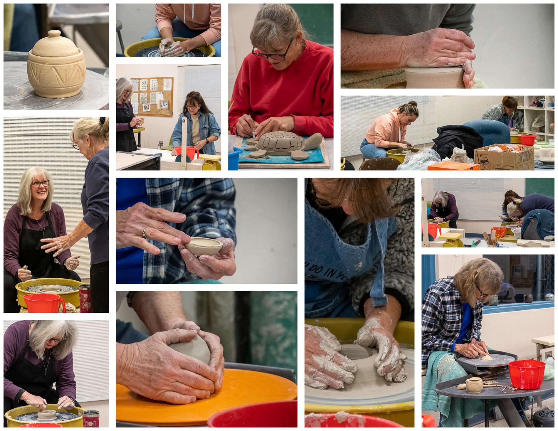 wheel pottery collage
