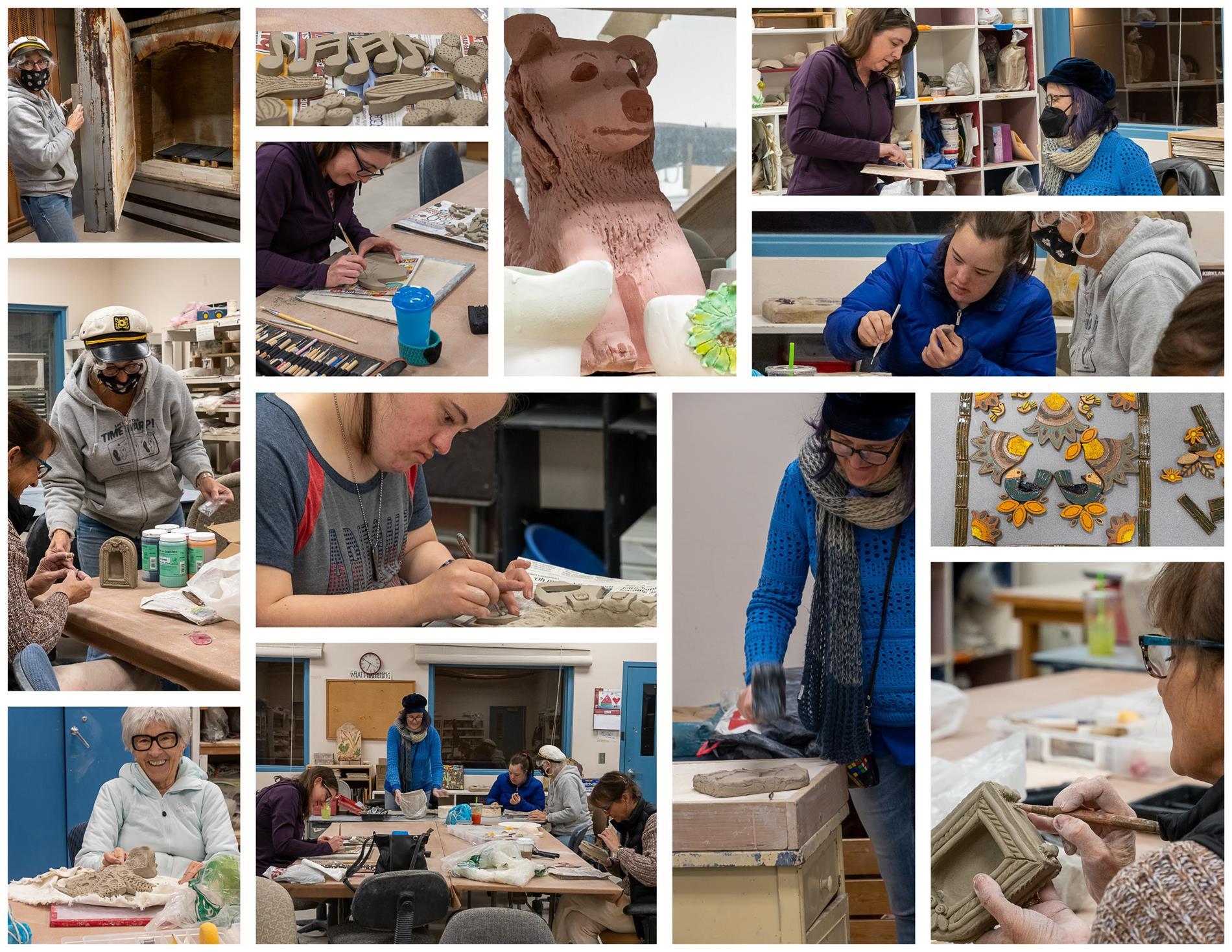 pottery collage