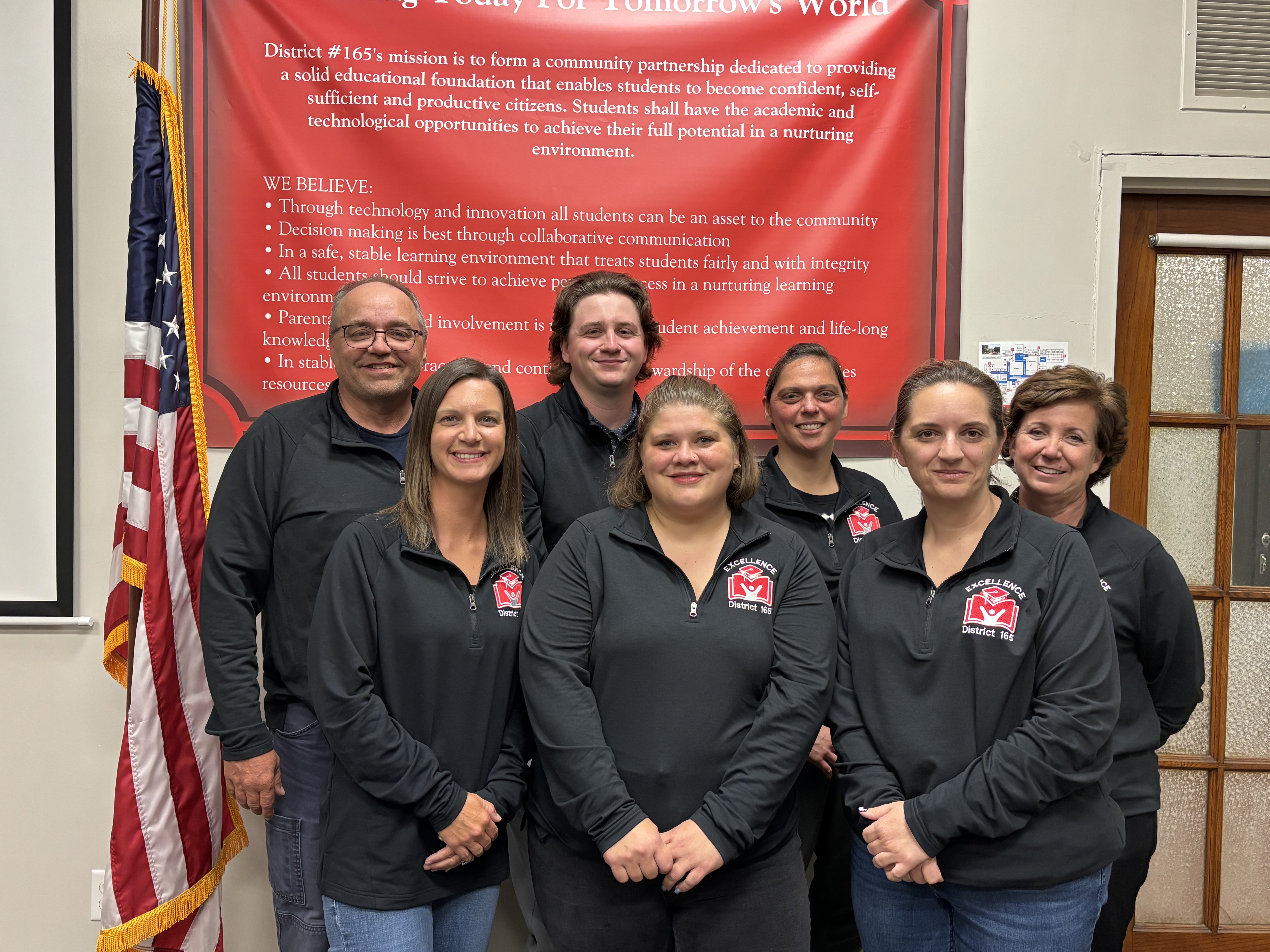 Back Row L to R:  President, Matt Erbstoesser, Josh Streu, Secretary, Amanda Weiss, Vice President, Lesley Pace Front Row L to R: Andrea DeSerto, Suzie Hester and Nikki Misiura