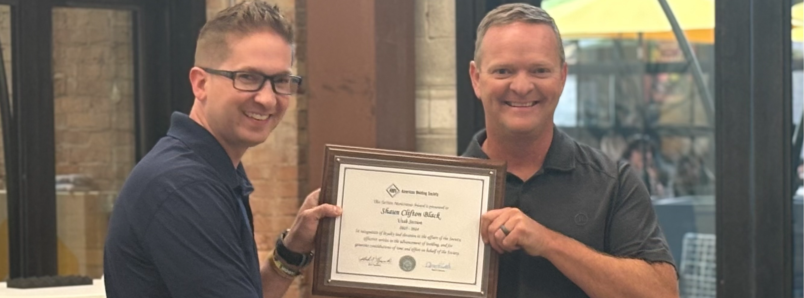 Mr. Black at Payson High School receives Meritorious Award from American Welding Society for Impact on Utah’s Welding Community