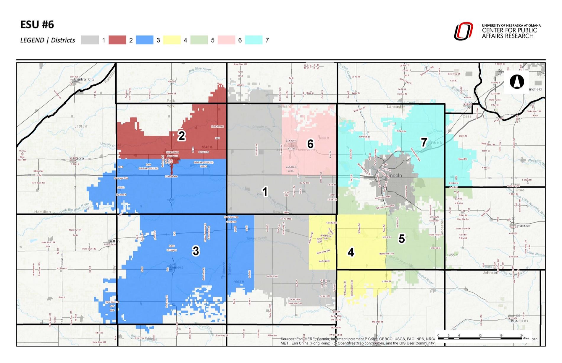 ESU 6 Board Member Boundary Map