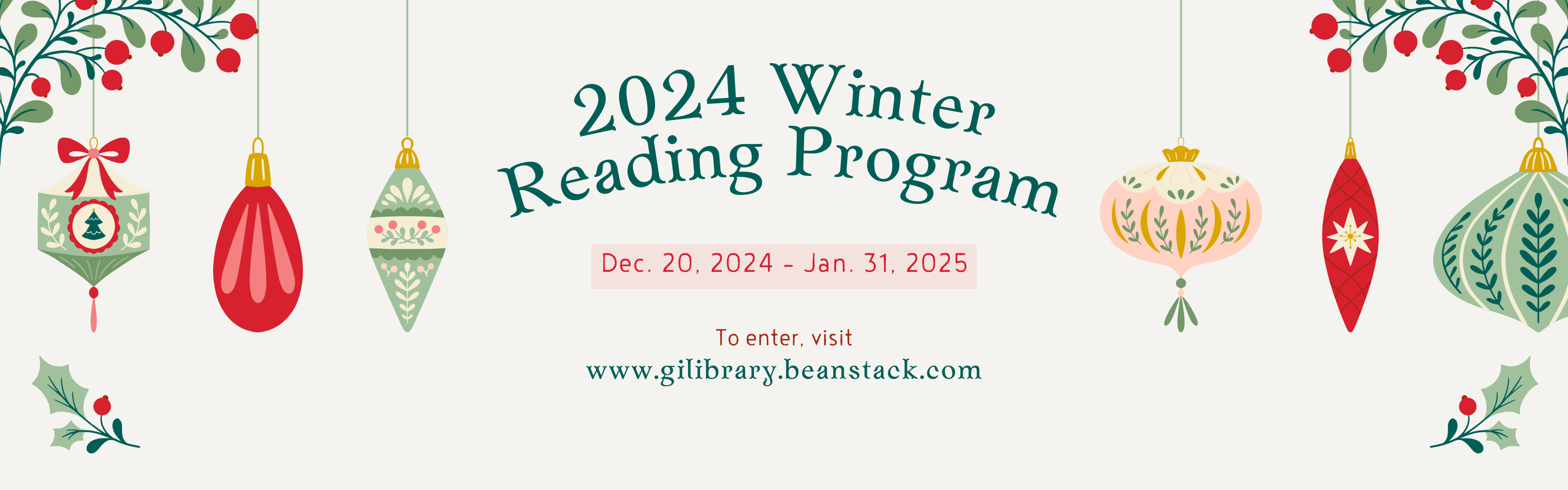 2024 Winter Reading Program at gilibrary.beanstack.com