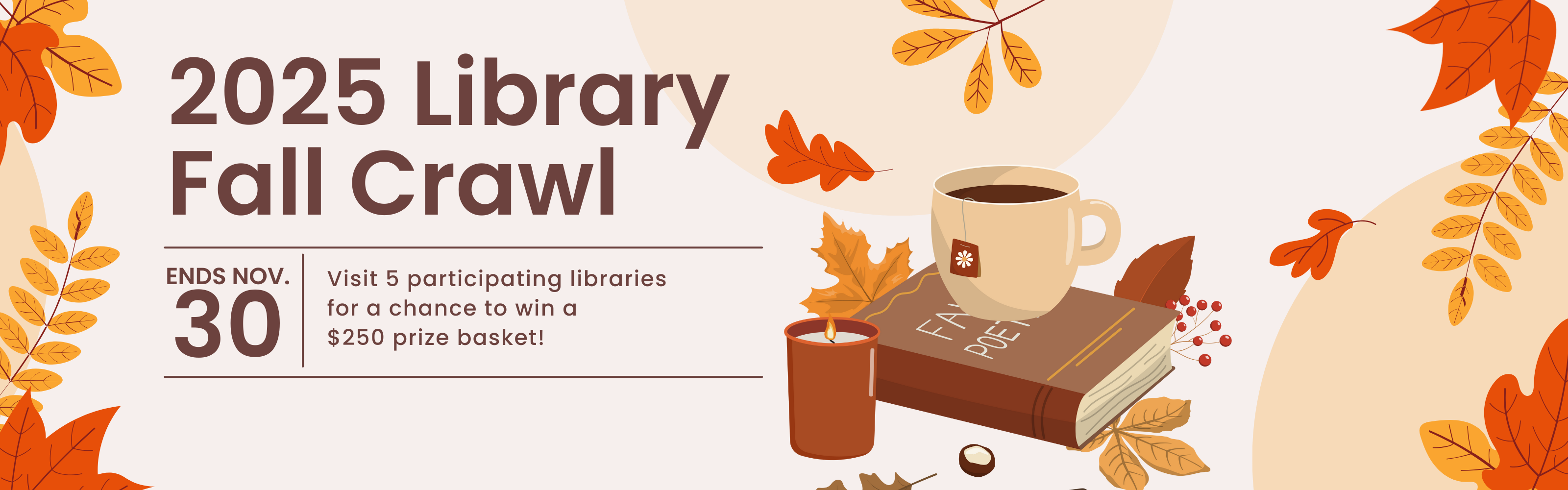 Pick up your free Library Crawl Passport today!