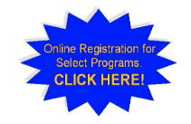 sign that says Online registration for select programs here