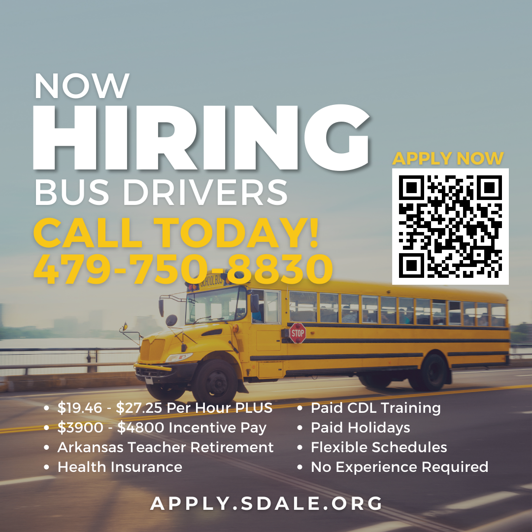 An infographic in English about the benefits of driving busses for Springdale