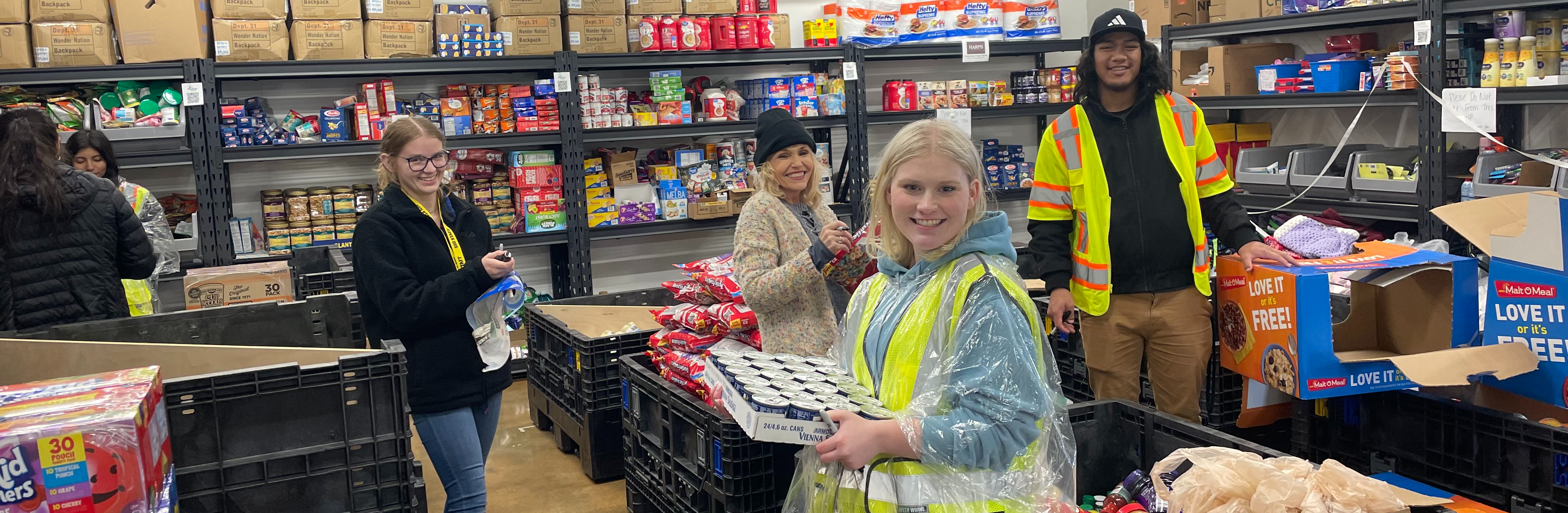 Volunteers at the Treehouse Pantry