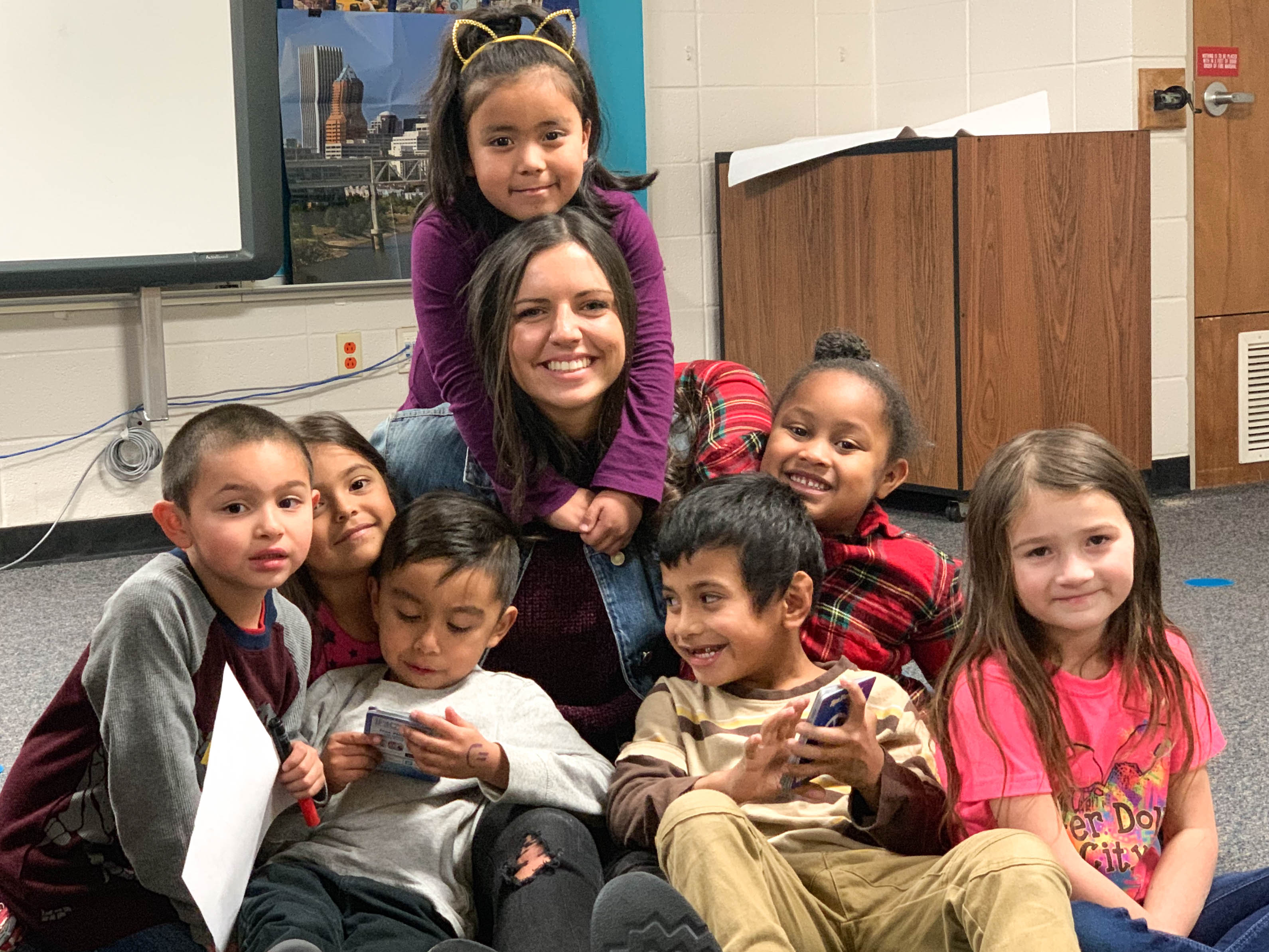 Photo of some students in the Before and After School Programs.