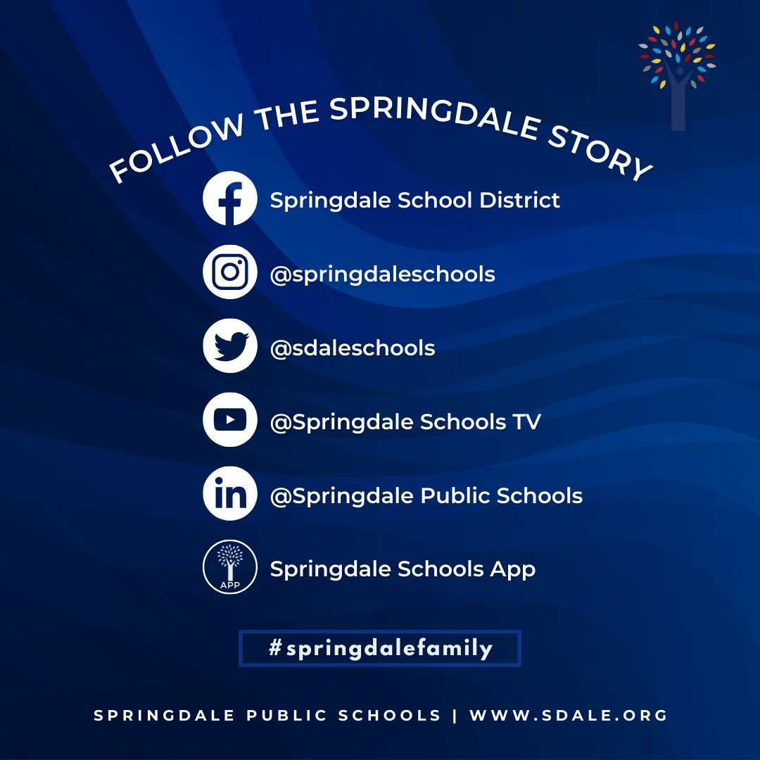 A list of Springdale Schools social media channels.