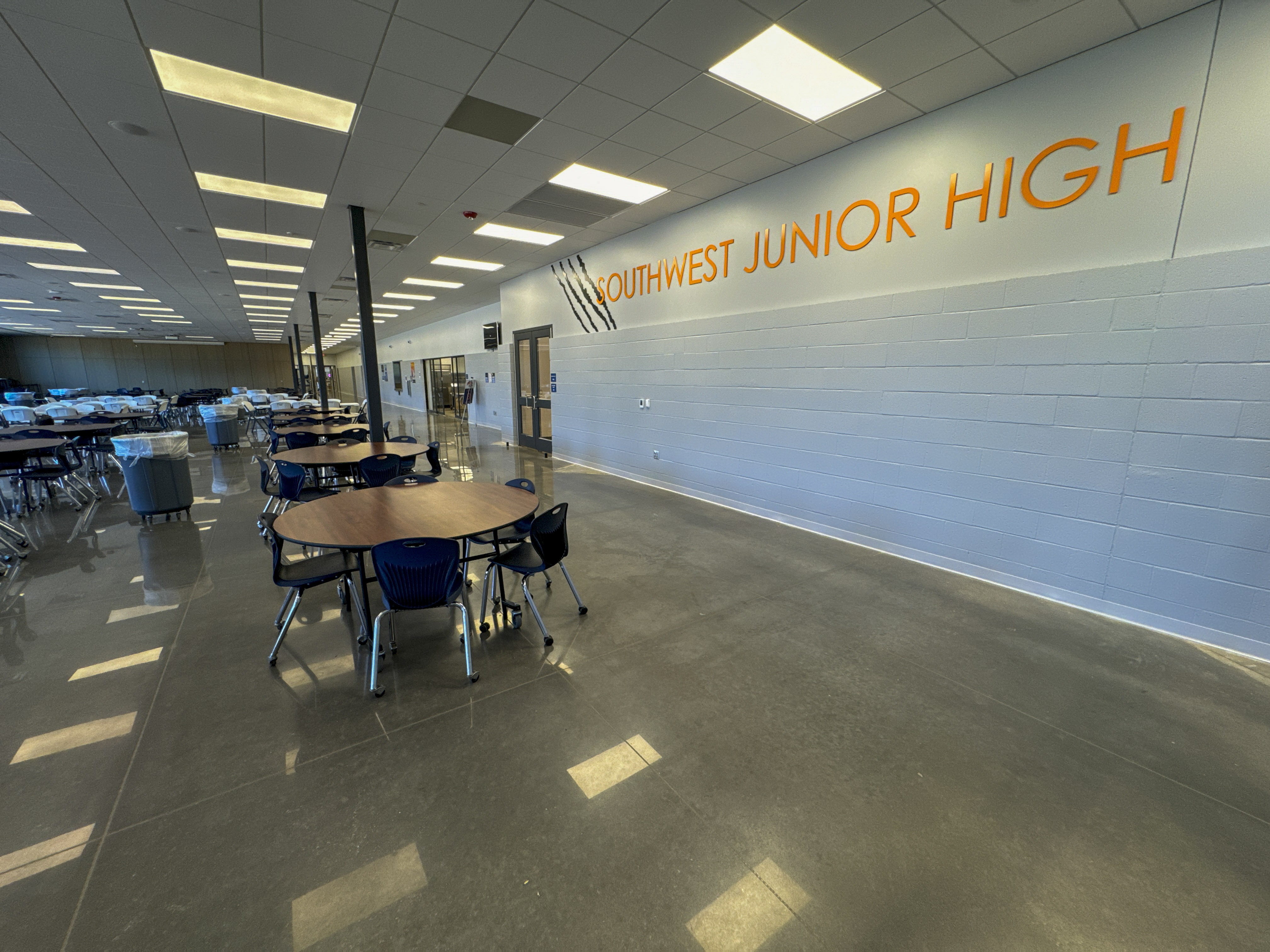 Updated cafeteria in Southwest Jr. High. 