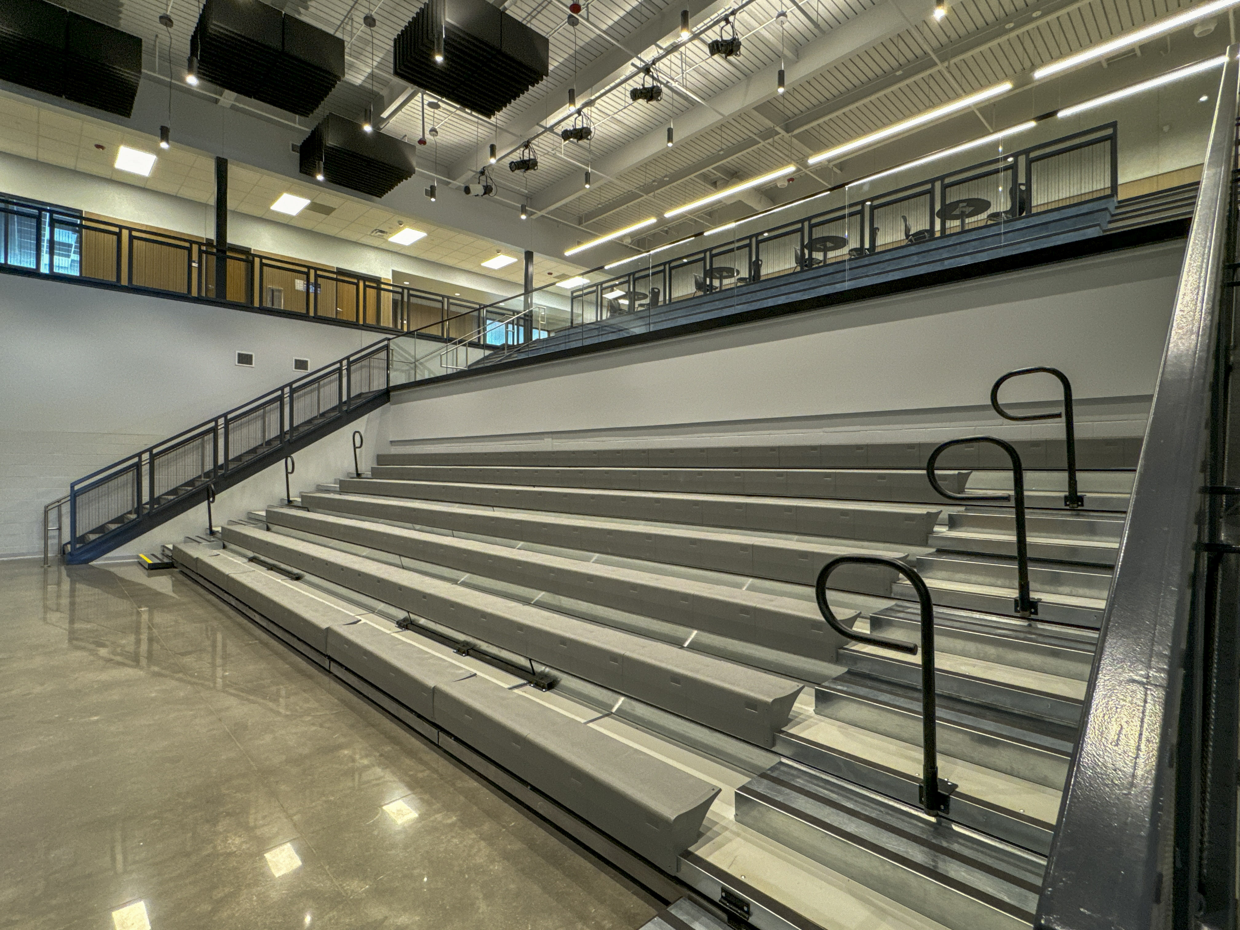 New gym and bleachers in Southwest Jr. High