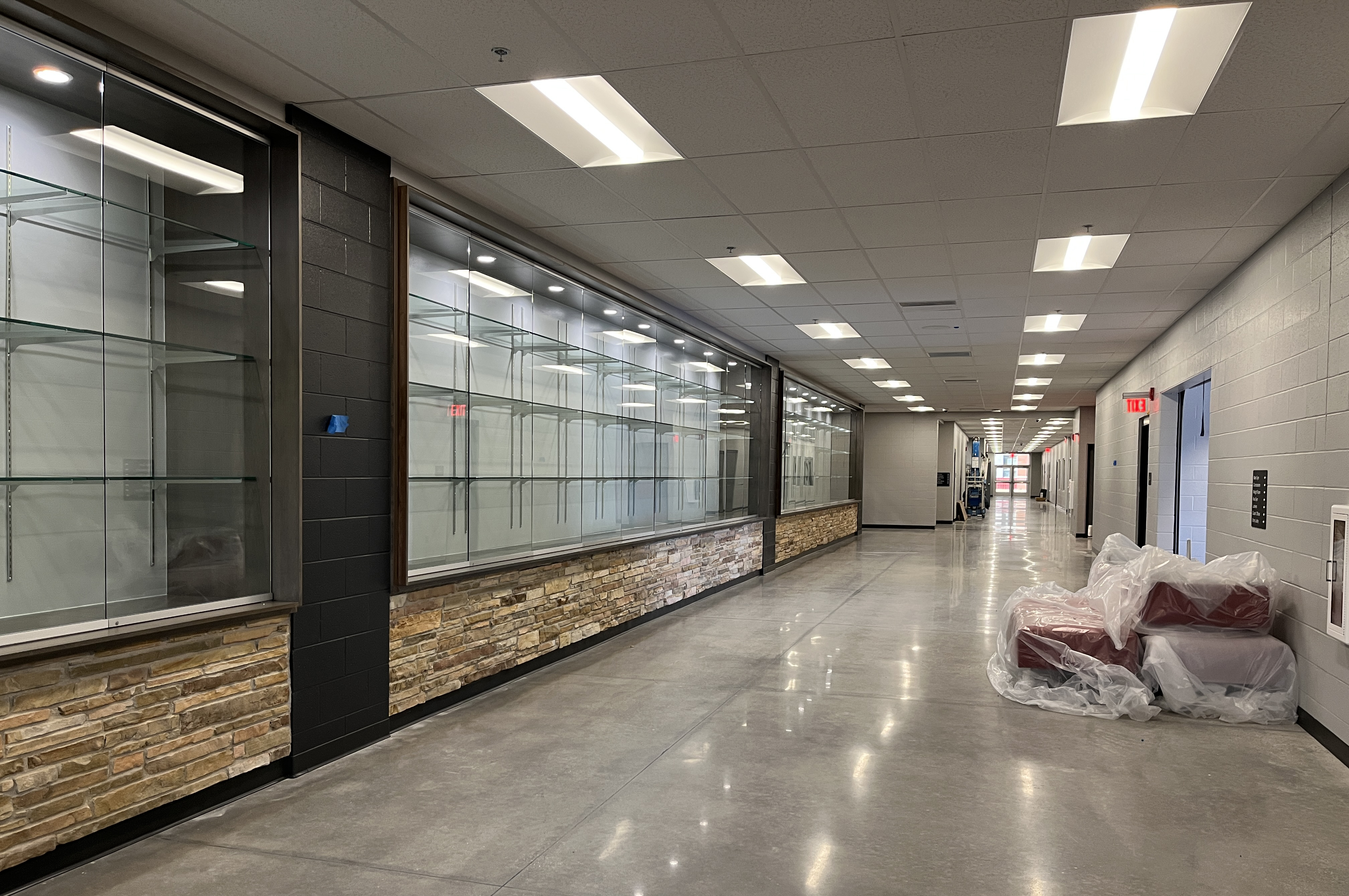 Improved hallways inside Springdale High school.