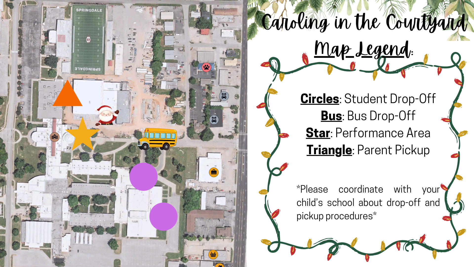 Caroling at the Courtyard Parking information