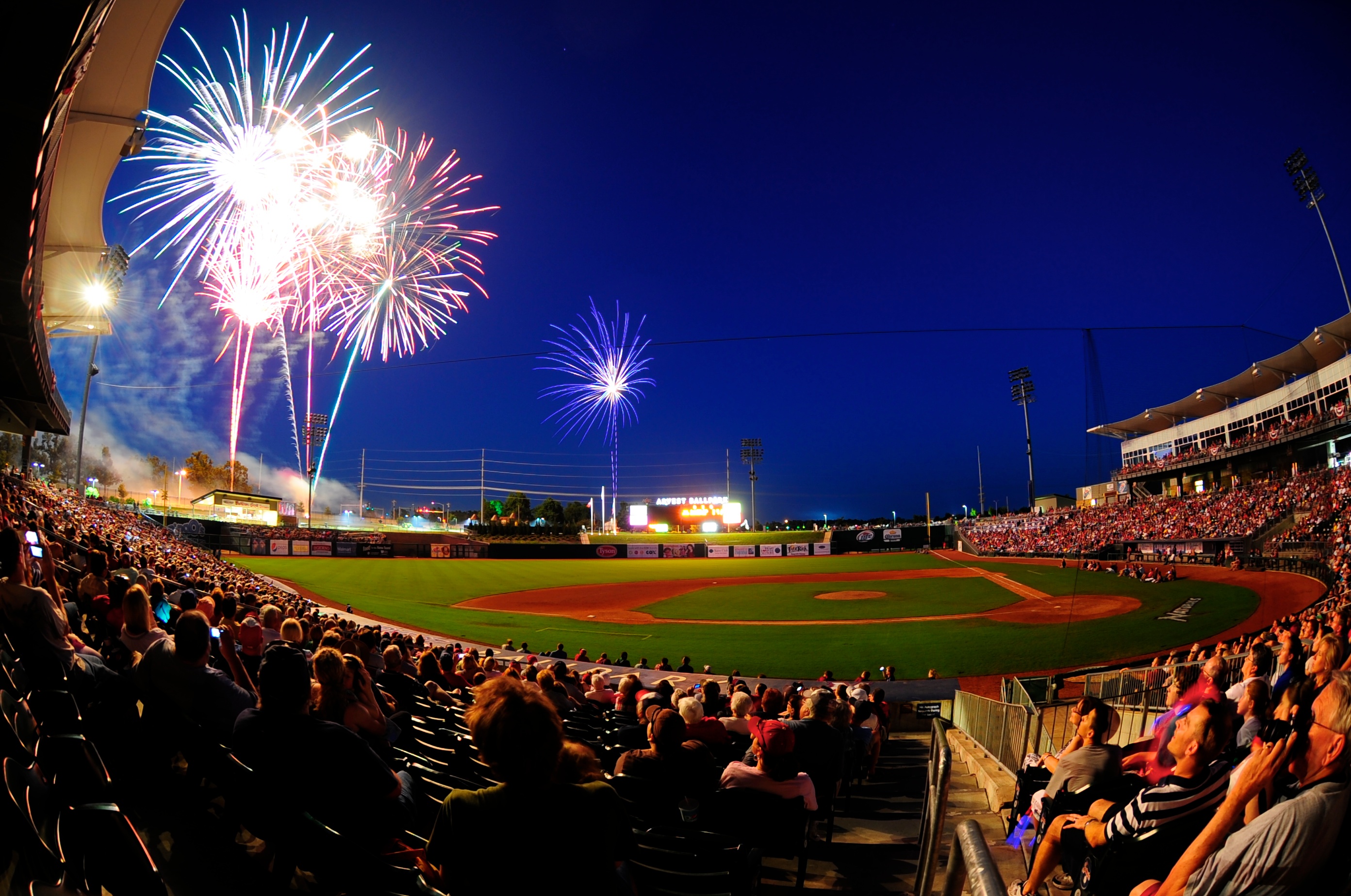 Fireworks at the Arvest Ball Park