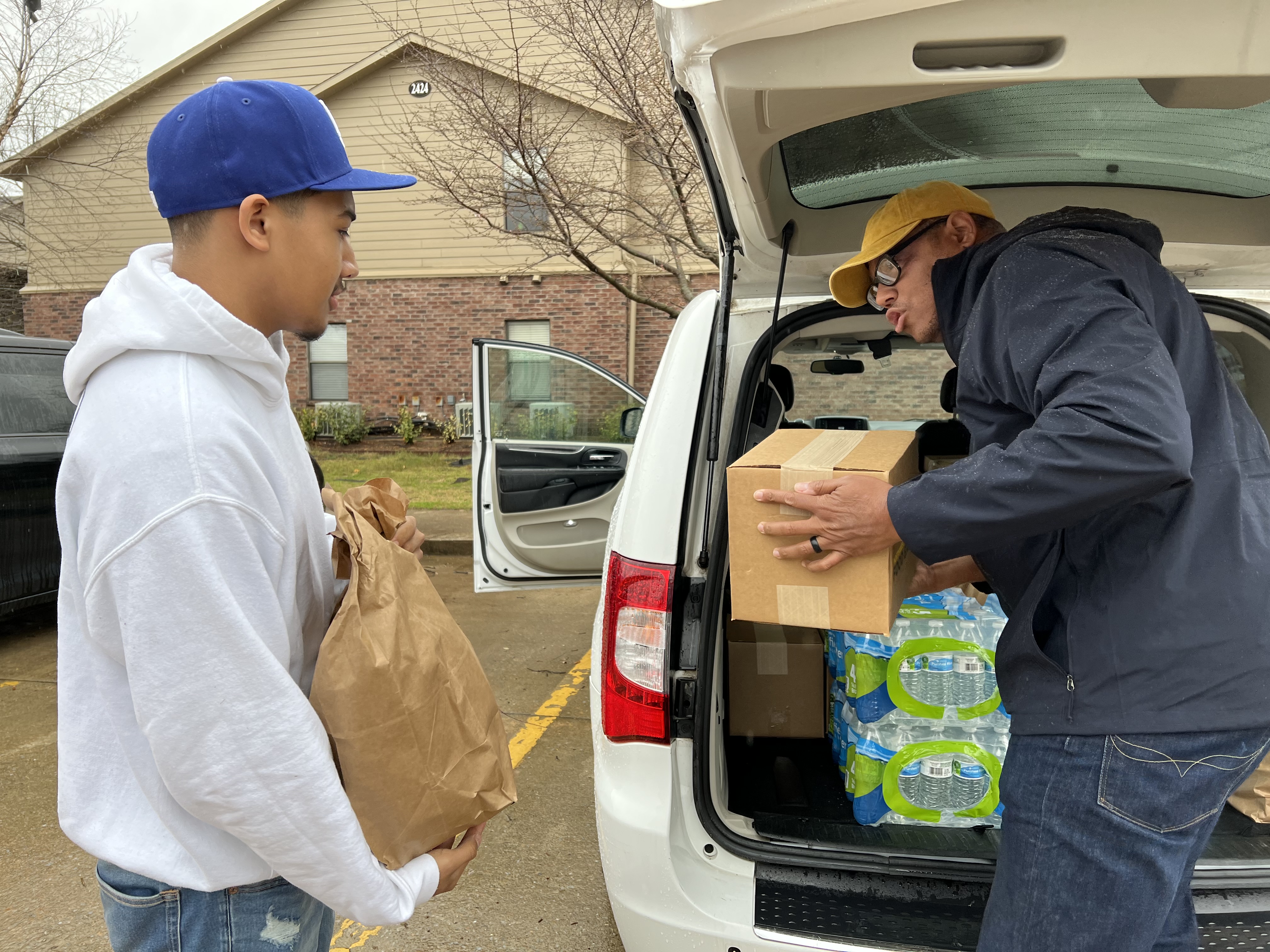 Donations being delivered by Springdale Staff