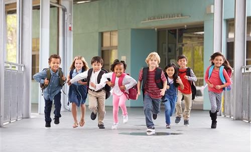 Kids running down the hall