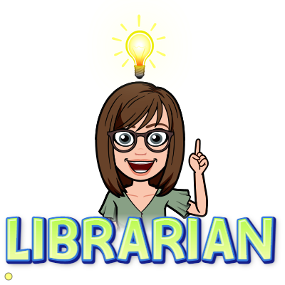A cartoon image of a librarian with a lightbulb above her head, emphasizing knowledge and inspiration. The word "LIBRARIAN" is boldly displayed below.