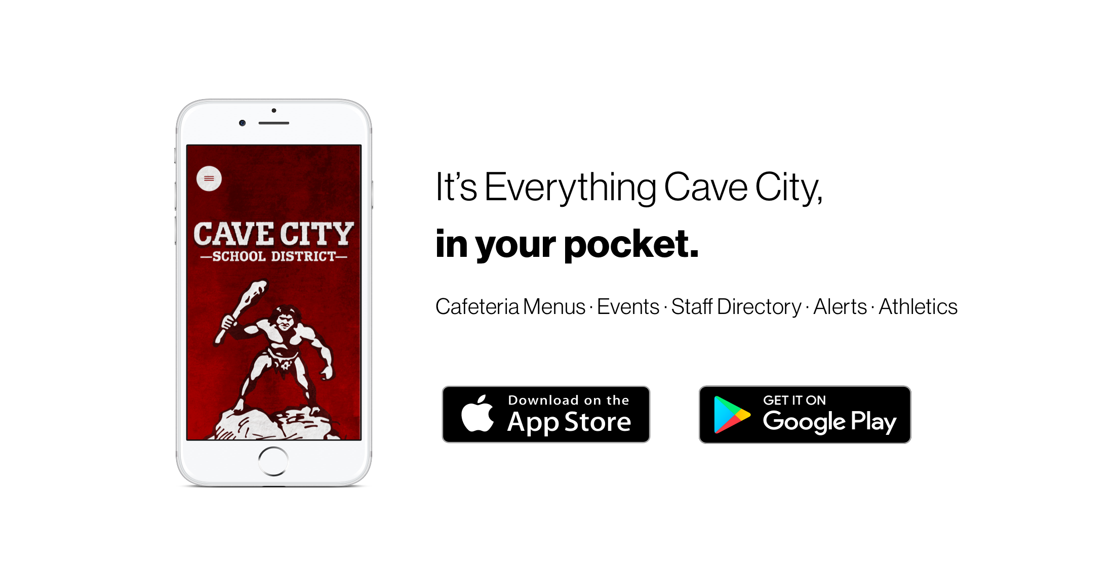mobile app promo for cave city - download today