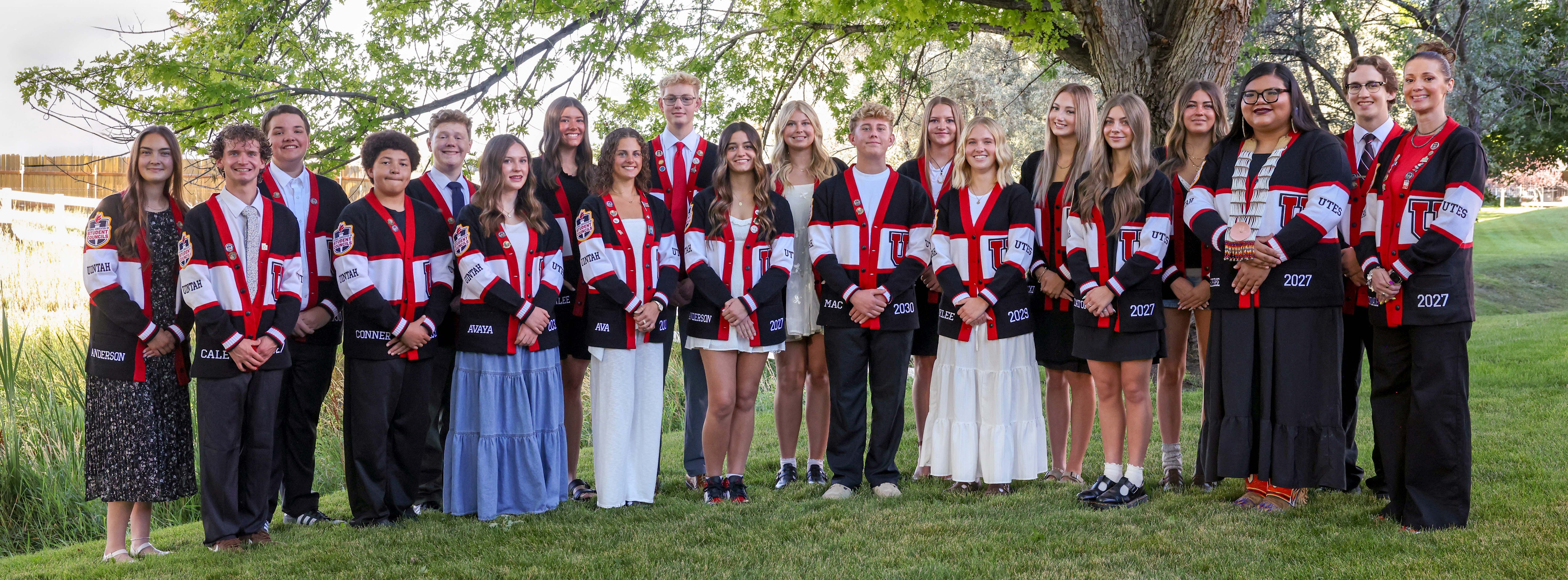 Group photo of 2026-2027 Uintah High Student Council