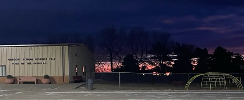 sunrise over playground