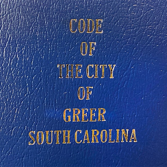 Code of Ordinances Greer SC